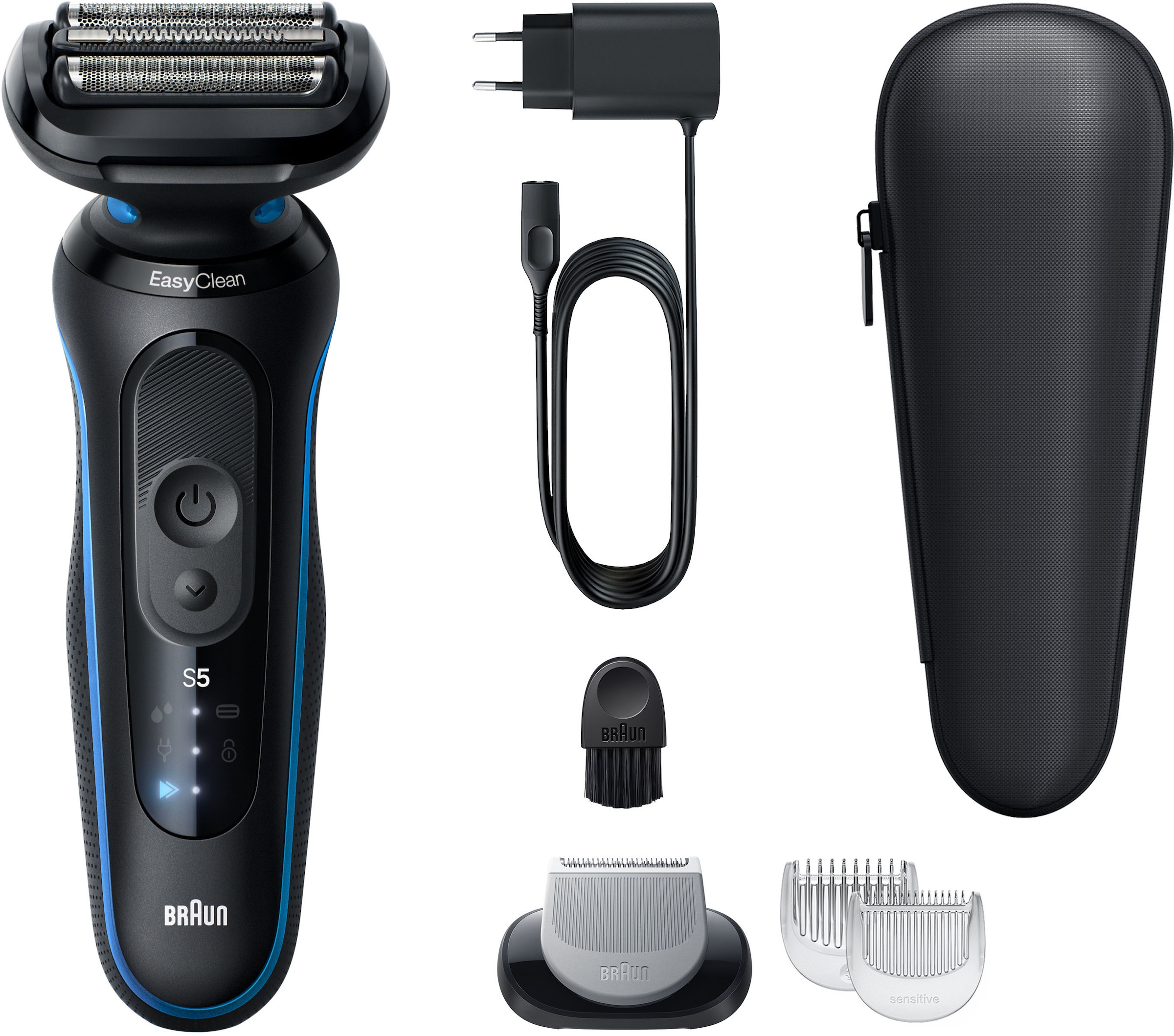 Braun Elektrorasierer »Series 5 52-B1600s«, 1 St. Aufsätze, 100% wasserdicht, Körperpflege-Aufsatz, Bis zu 50 Min, Made in Germany
