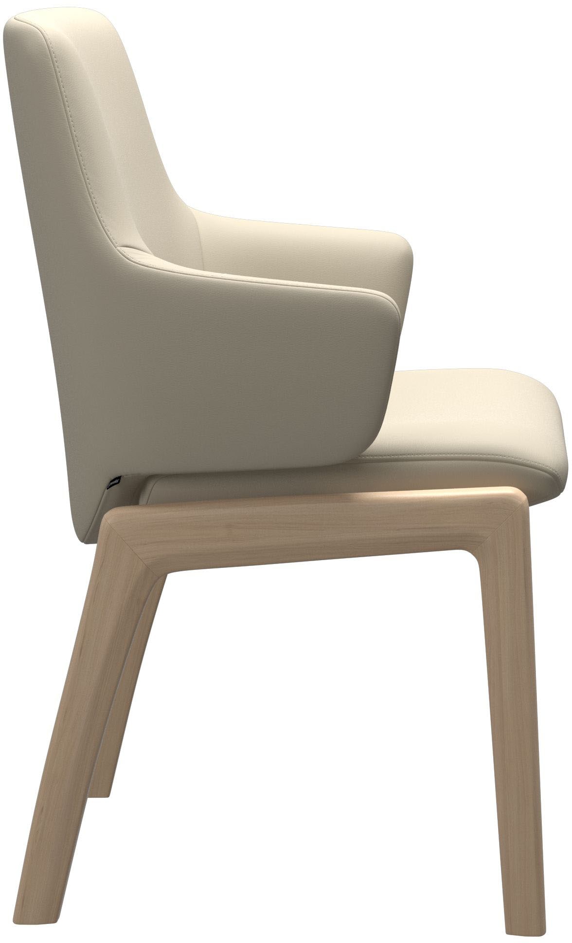Stressless® Polsterstuhl »Laurel«, Leder BATICK, Low Back mit Armlehne, Größe L, mit abgerundeten Beinen in Eiche natur