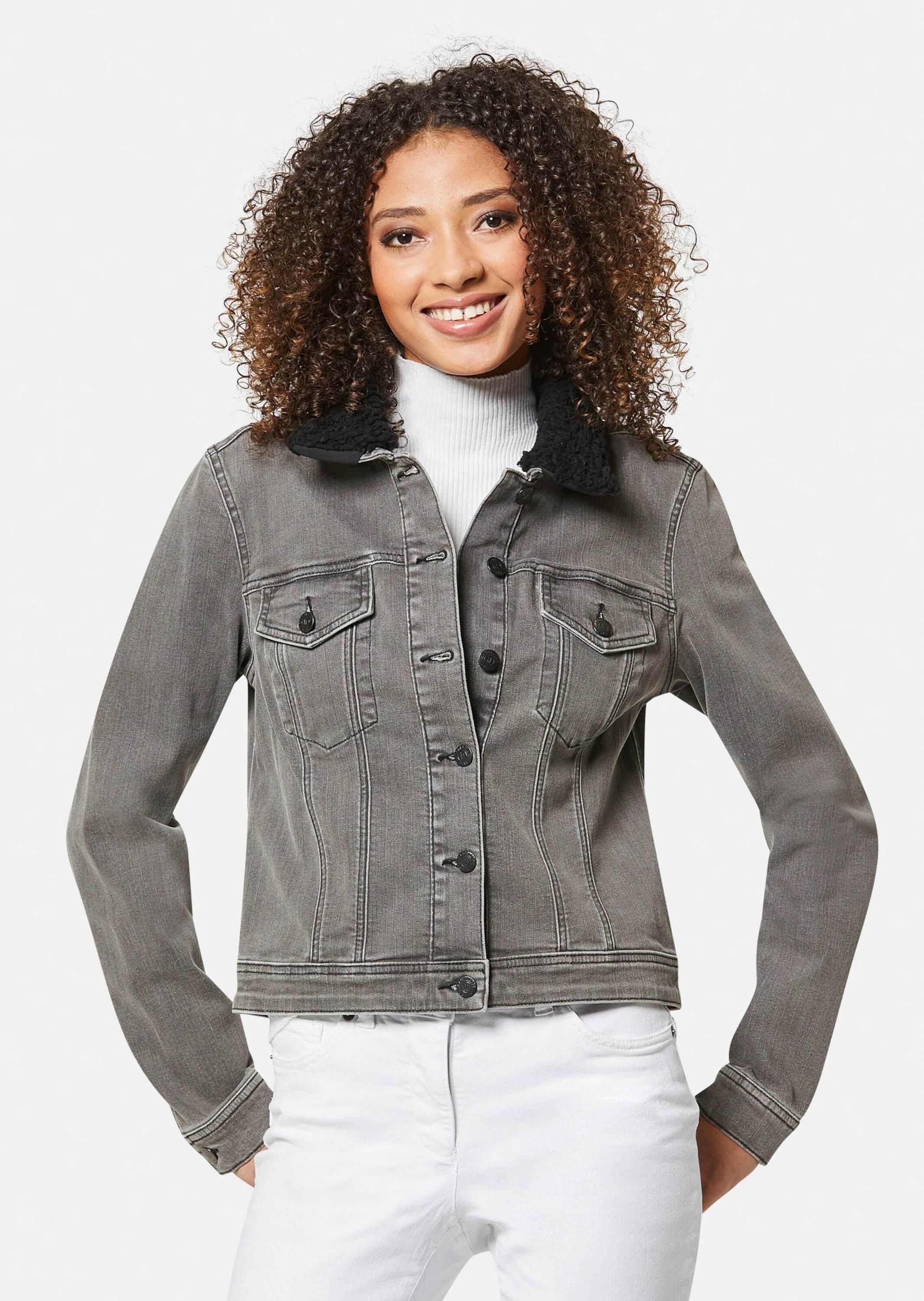 MADELEINE Jeansjacke »Jeansjacke Jeansjacke mit Teddykragen«