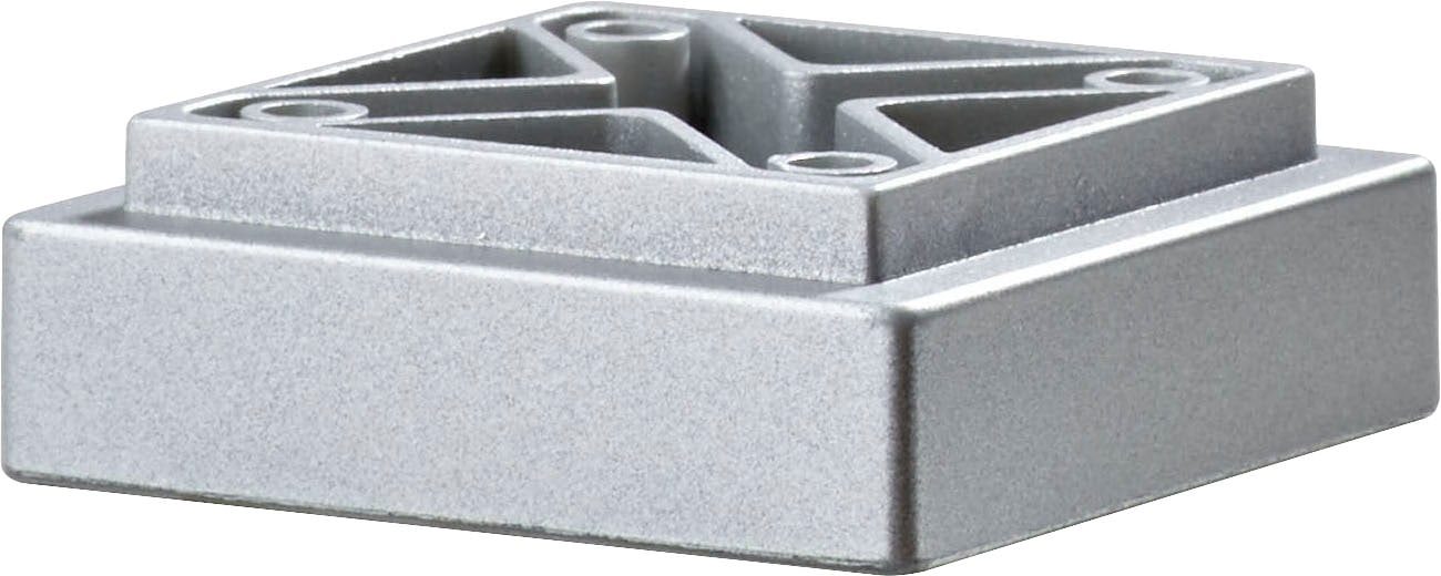 Saphir Möbelfuß »Quickset Fuß-Set, 4er Set Sockelfüße, Silber matt, 2 cm hoch« 4 Stk. tlg. Möbelbeine aus Kunststoff, 4 Stück Badmöbel-Füße, Füße für Möbel