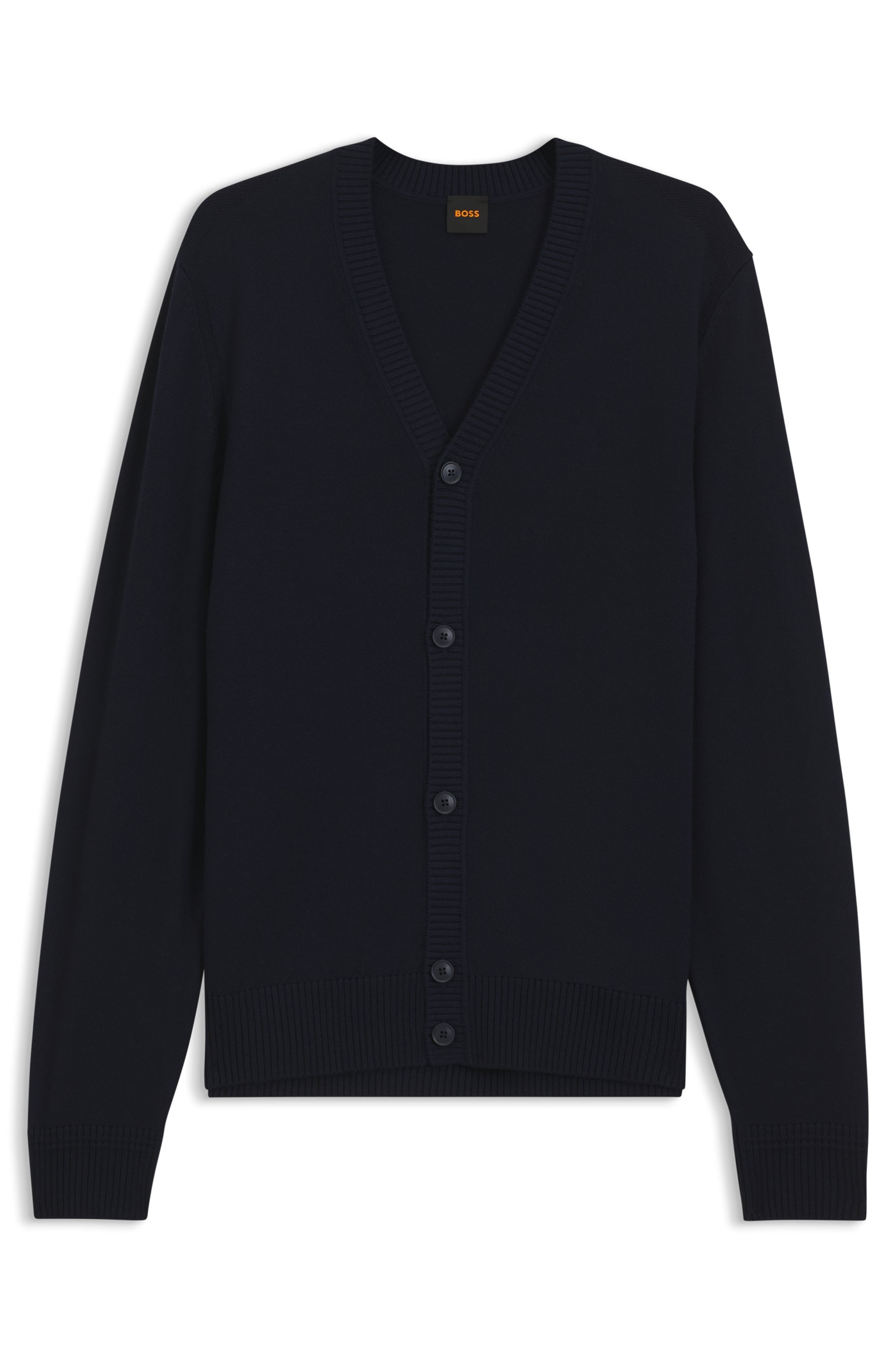 BOSS ORANGE Strickjacke »Avac« mit Schurwolle, Regular Fit, zeitloses Design