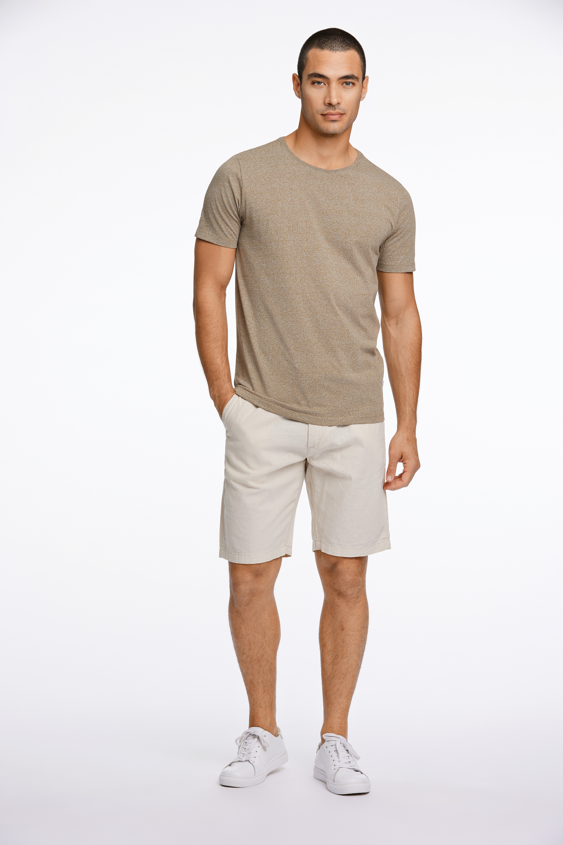 LINDBERGH Chinoshorts, Sommerhose mit Leinen