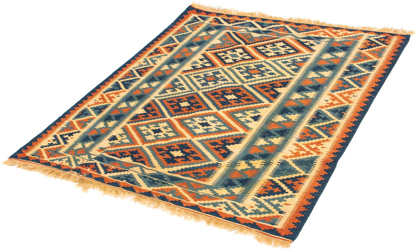 Wollteppich »Kelim - Oriental quadratisch - 105 x 95 cm - mehrfarbig«, quadratisch, 6...