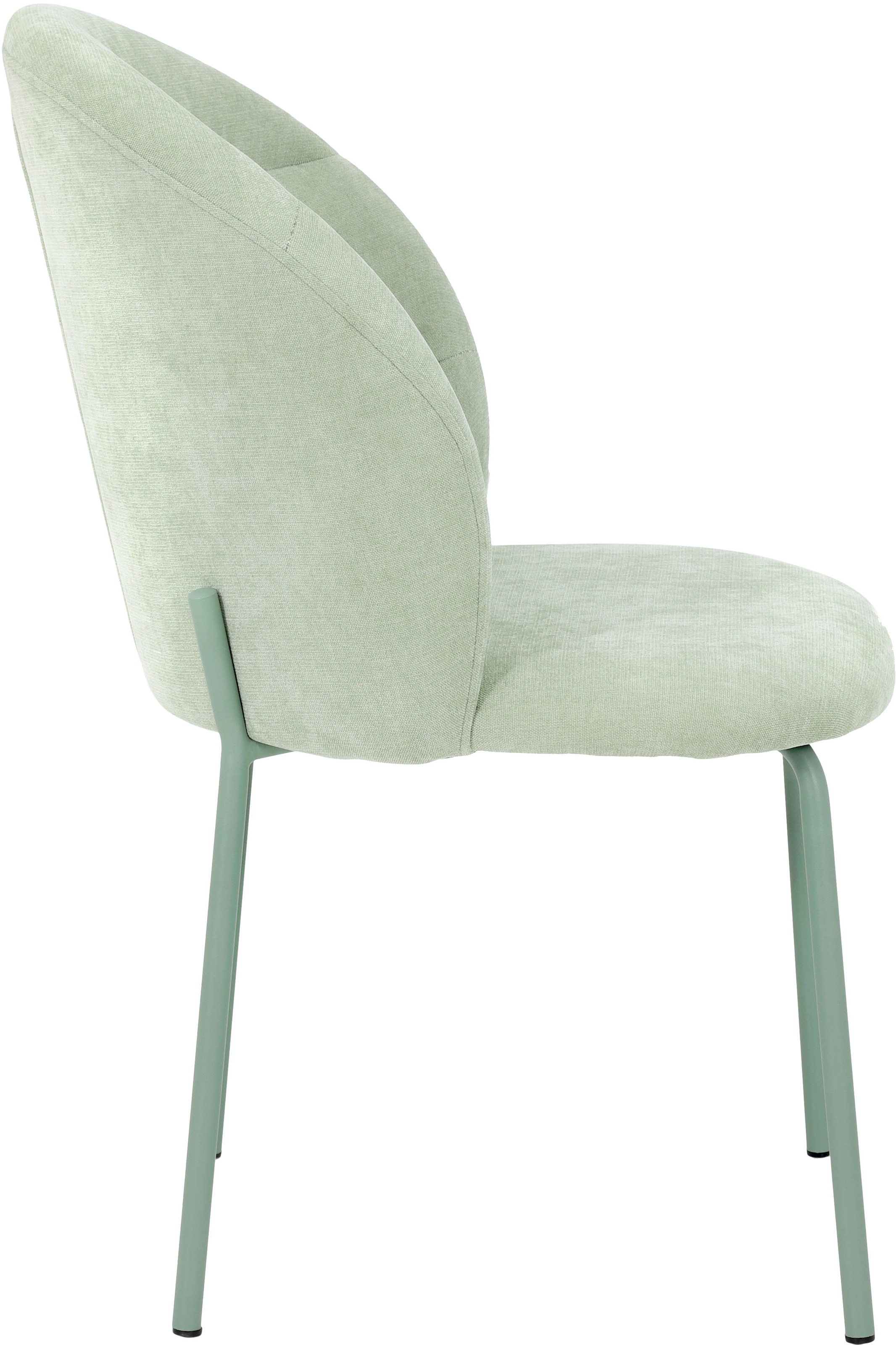 TOM TAILOR HOME 4-Fußstuhl »LEAF CHAIR«, (Set), 2 St., Chenille, 4-Fußgestell, Raffung in der Rückenlehne
