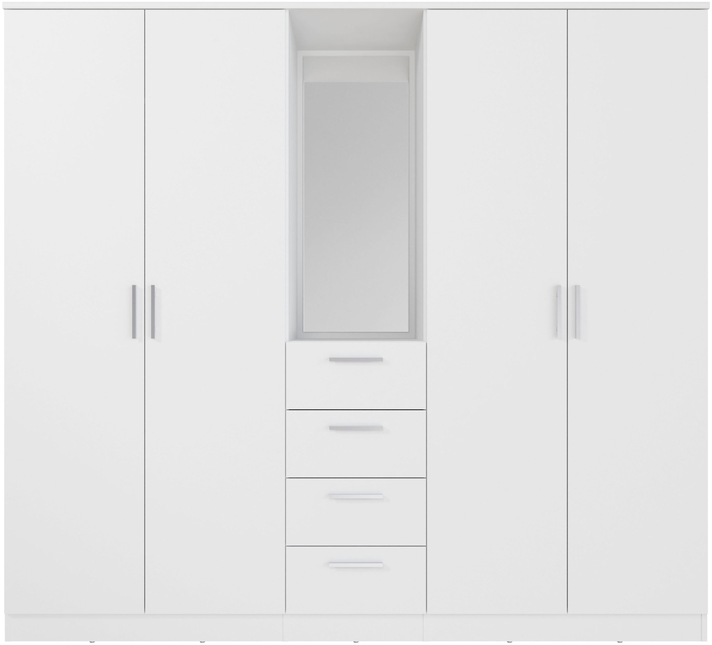 FORTE Kleiderschrank »Drehtürenschrank, Spiegel, Schubladen, viel Stauraum« B/H/T 199/181/52,7, Spiegel, Stauraum,Schubladen, FSC