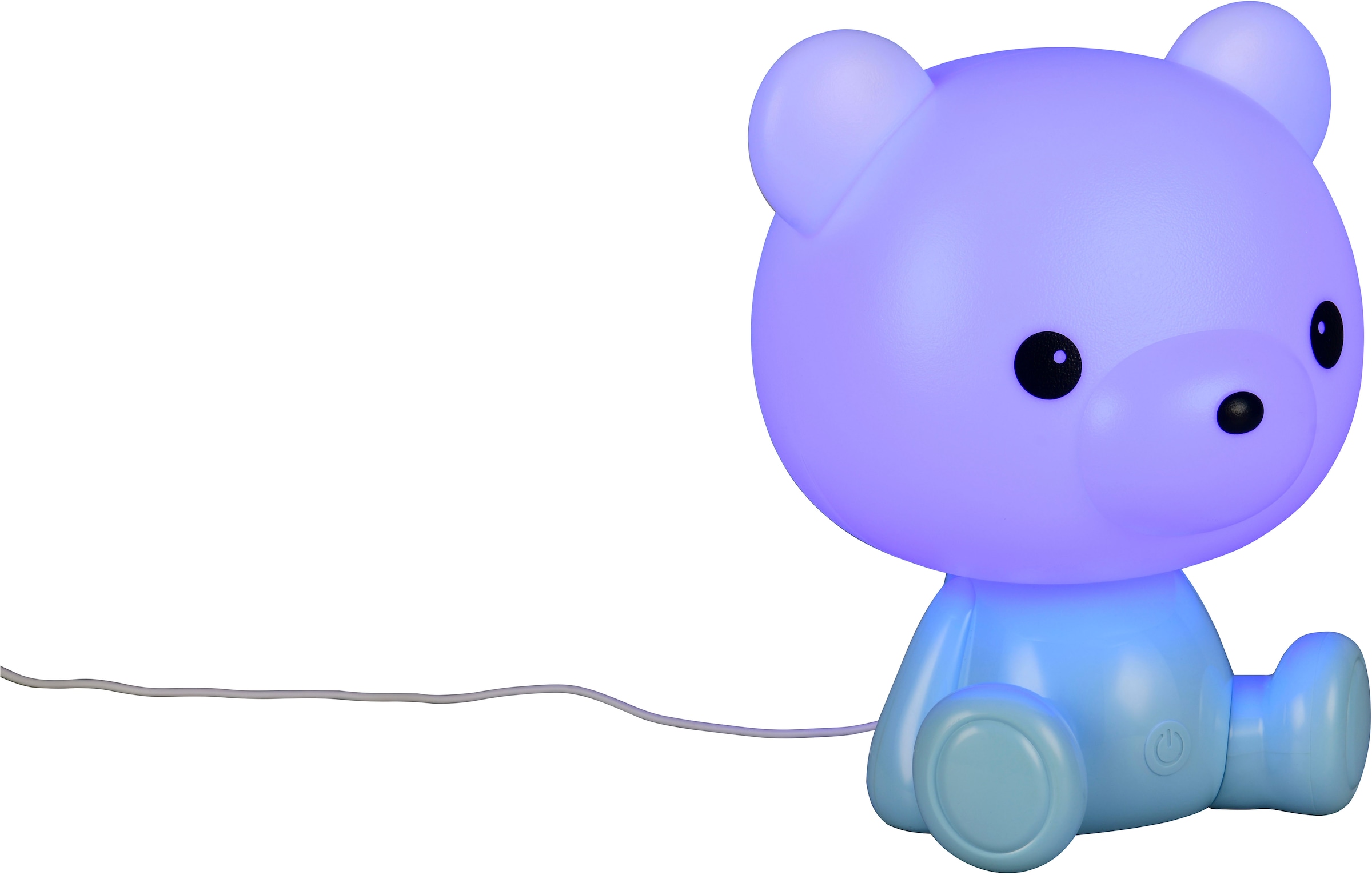 REALITY Leuchten LED Tischleuchte »CUTIE, Kinderzimmer Tischleuchte Nachttischleuchte Bären Optik, RGB« LED-Board 1 Stk. RGB | Warmweiß 0,3W 30 Lumen warmweiß 3000K, RGB Farbwechsel Modus, USB-Anschluss