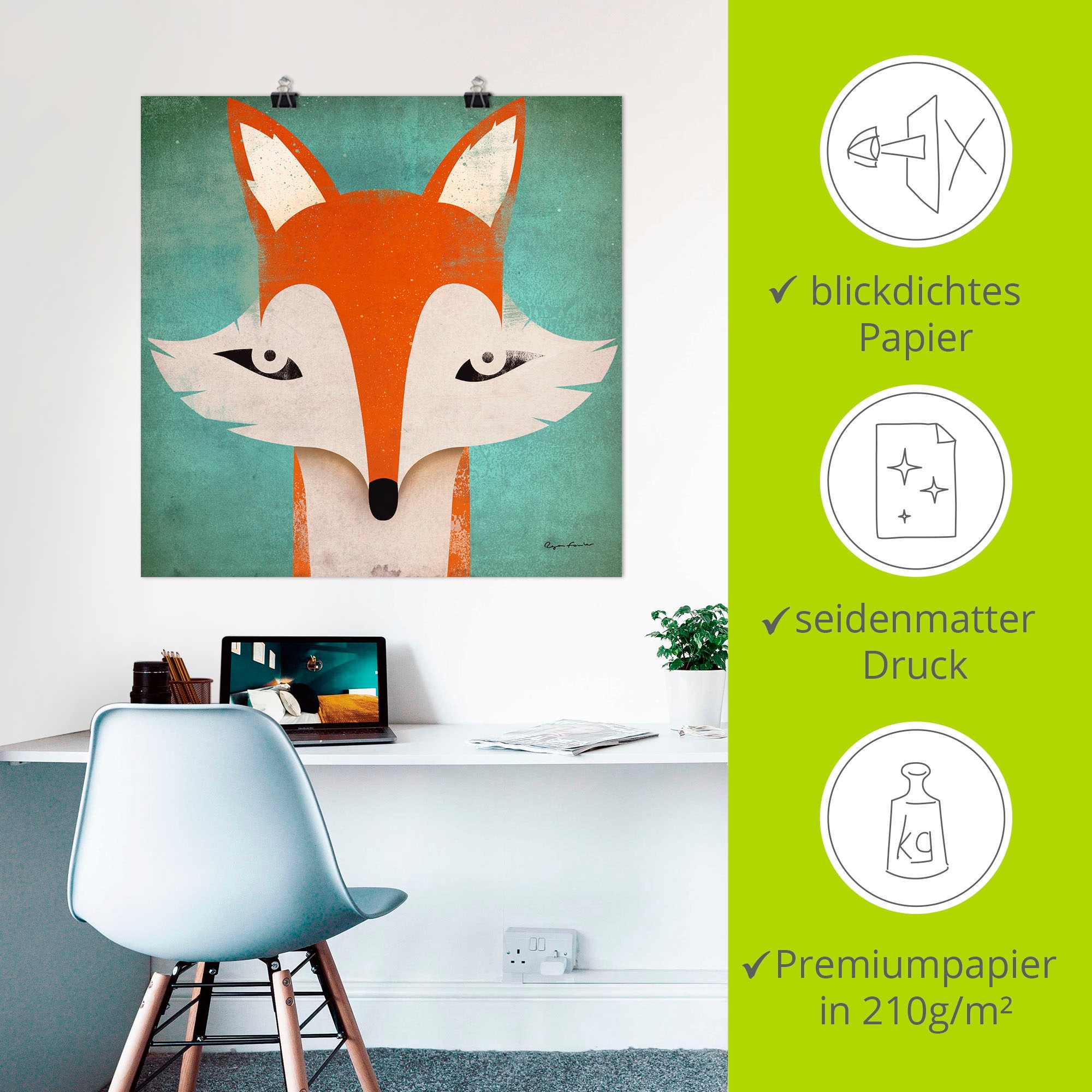 Artland Poster »Fuchs« Tiere 1 Stk. tlg. ohne Rahmen