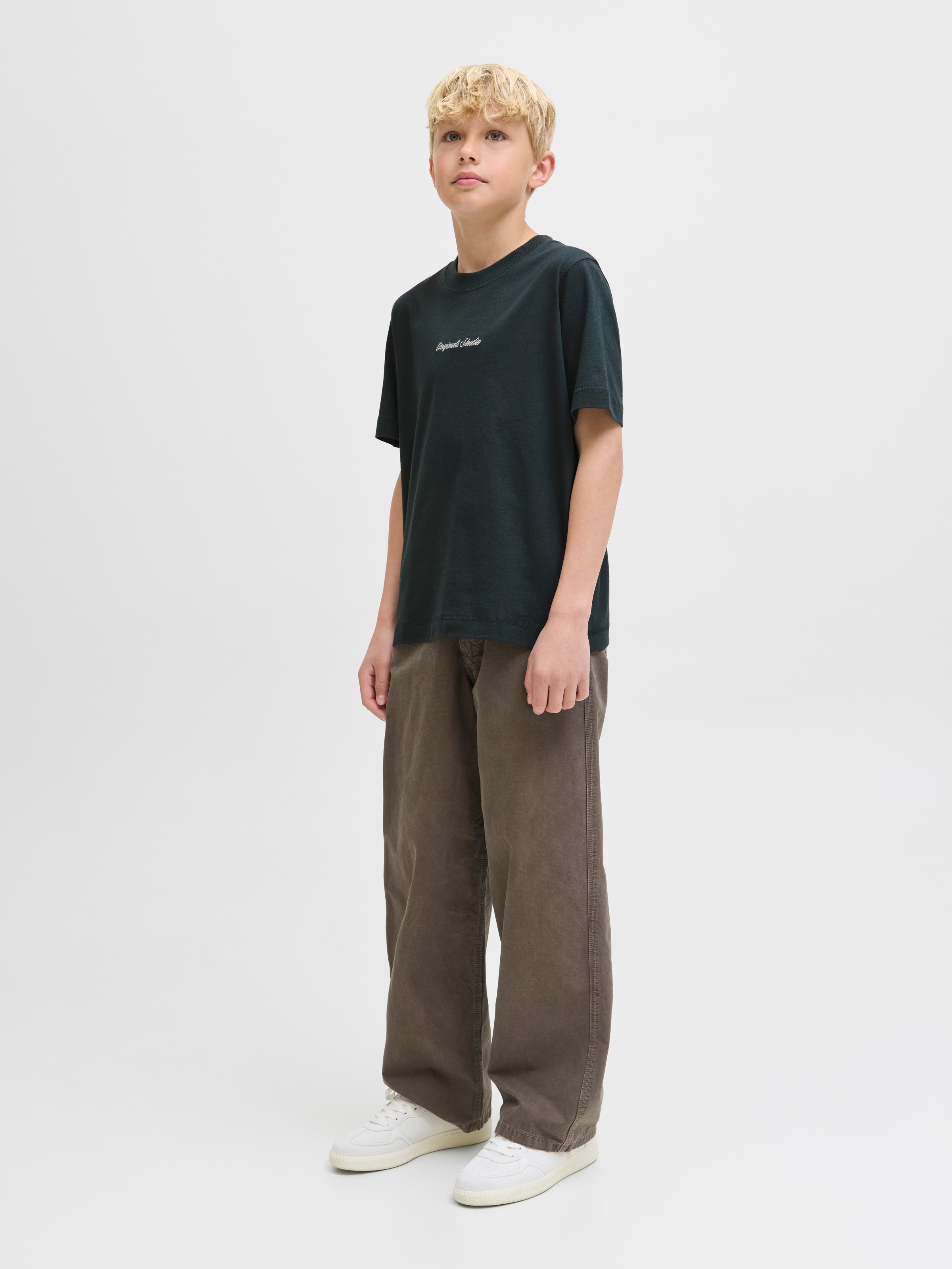 Jack & Jones Junior T-Shirt »JORNORREBRO EMB TEE SS CN NOOS JNR« Baumwolle, relaxed fit, Kurzarm