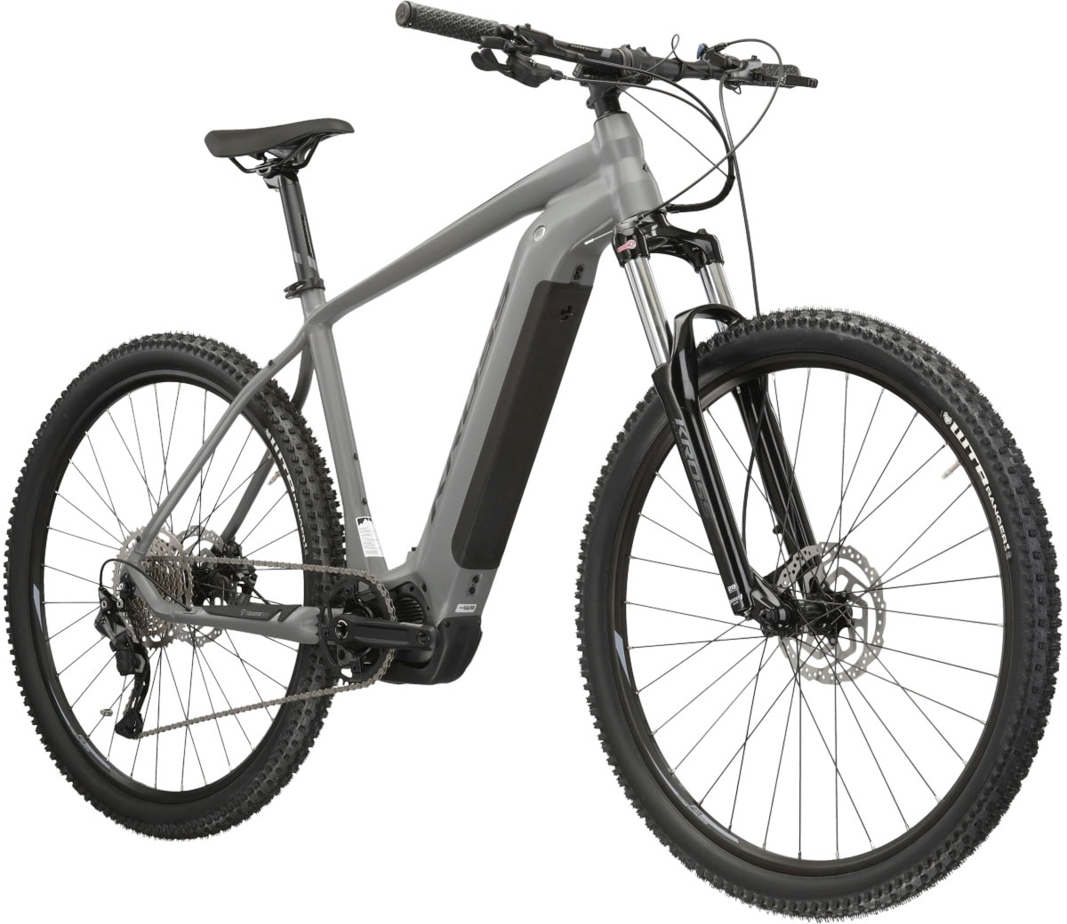 Kross E-Bike »KROSS E-MTB Level Boost 1.0 29" grau«, 10 Gang, Shimano, DEORE M5120, Mittelmotor 250 W, Pedelec, Elektrofahrrad für Damen und Herren