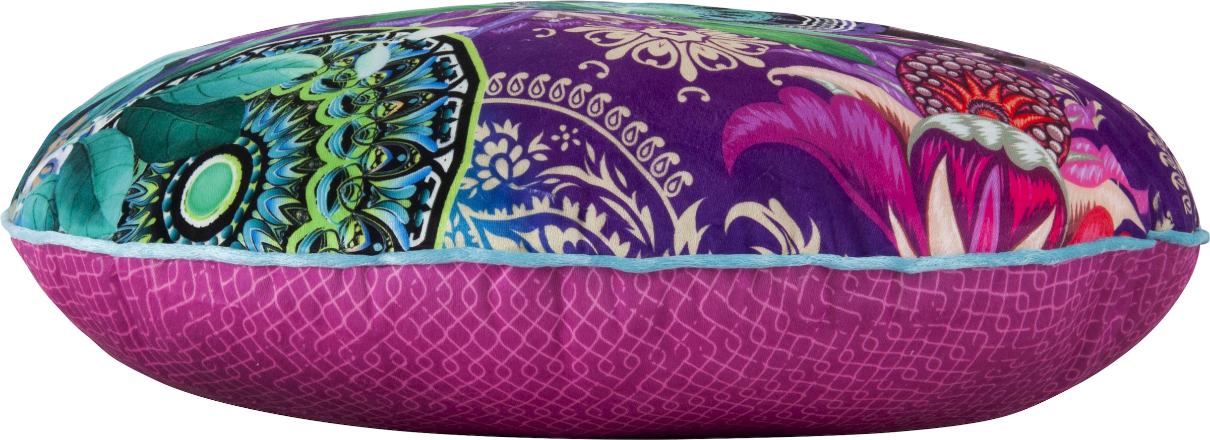 hip Dekokissen »Axelle«, Mit Füllung, 1 Stück, Biese, 30x60, Wendeoptik, Weich, Mandala, Lila