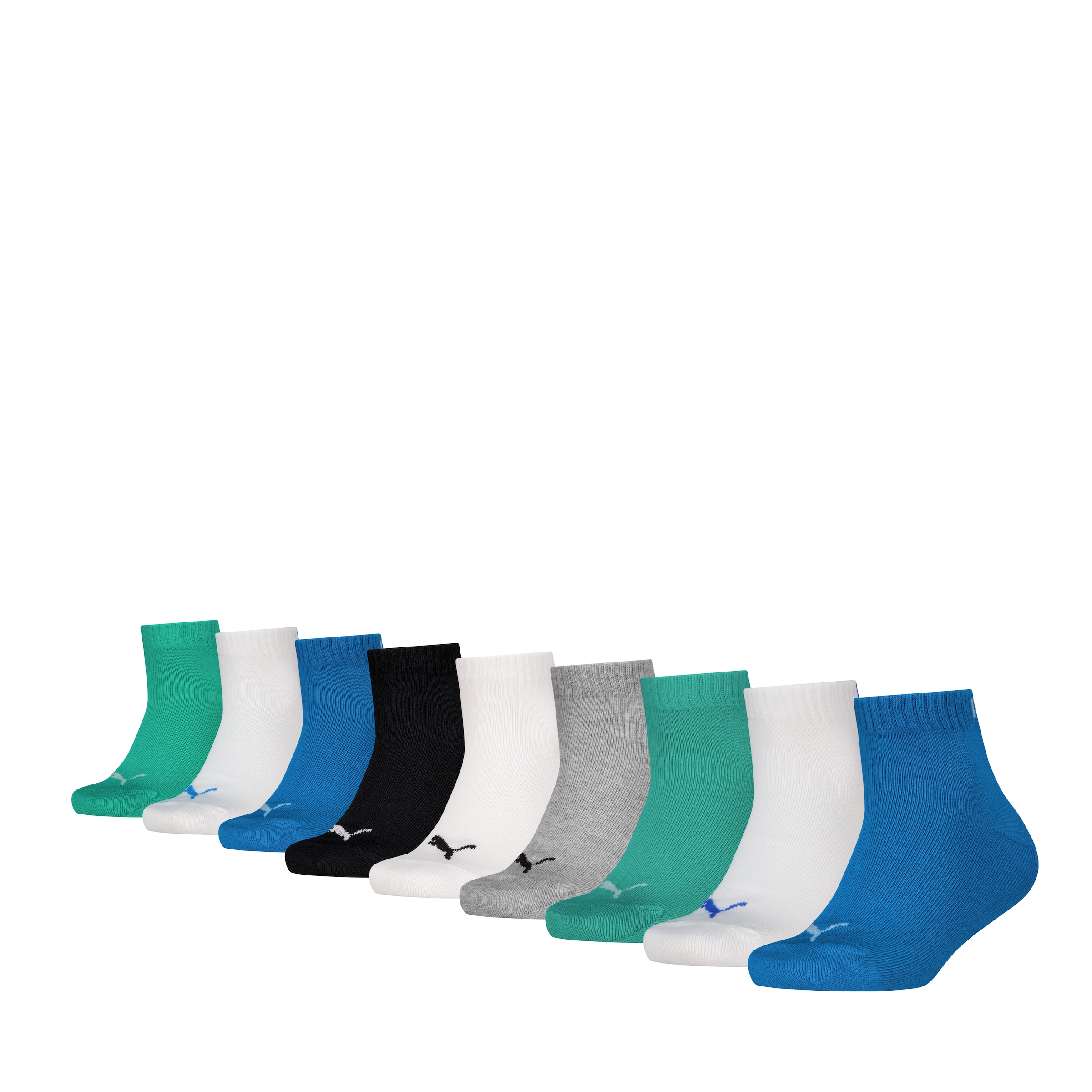 PUMA Kurzsocken »PUMA KIDS PLAIN QUARTER 9P ECOM« 9 Paar,  mit rutschfestem Bund