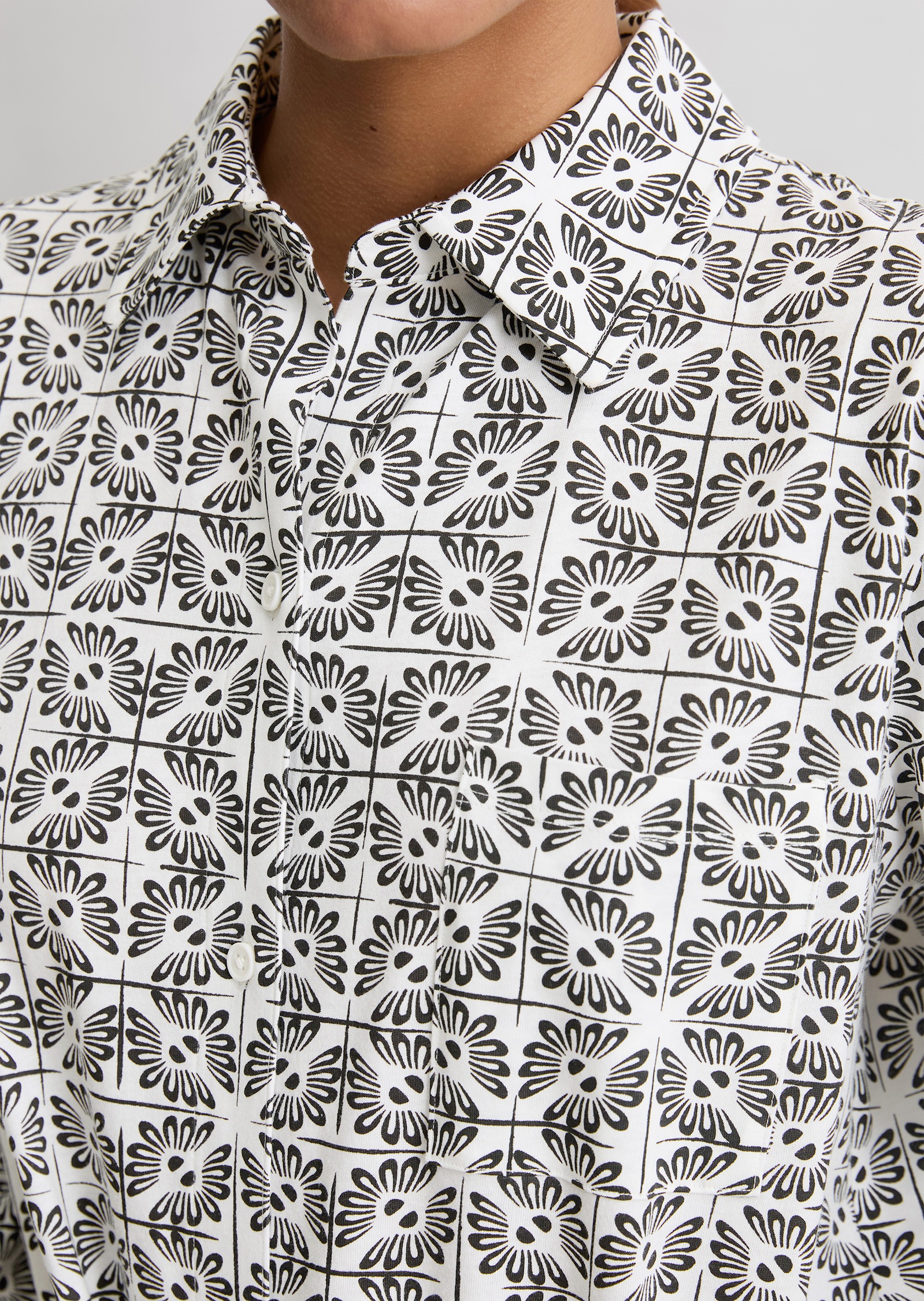 Marc O'Polo Nachthemd »Mix-n-Match Cotton« dezente Knopfleiste, Langarm, Cotton