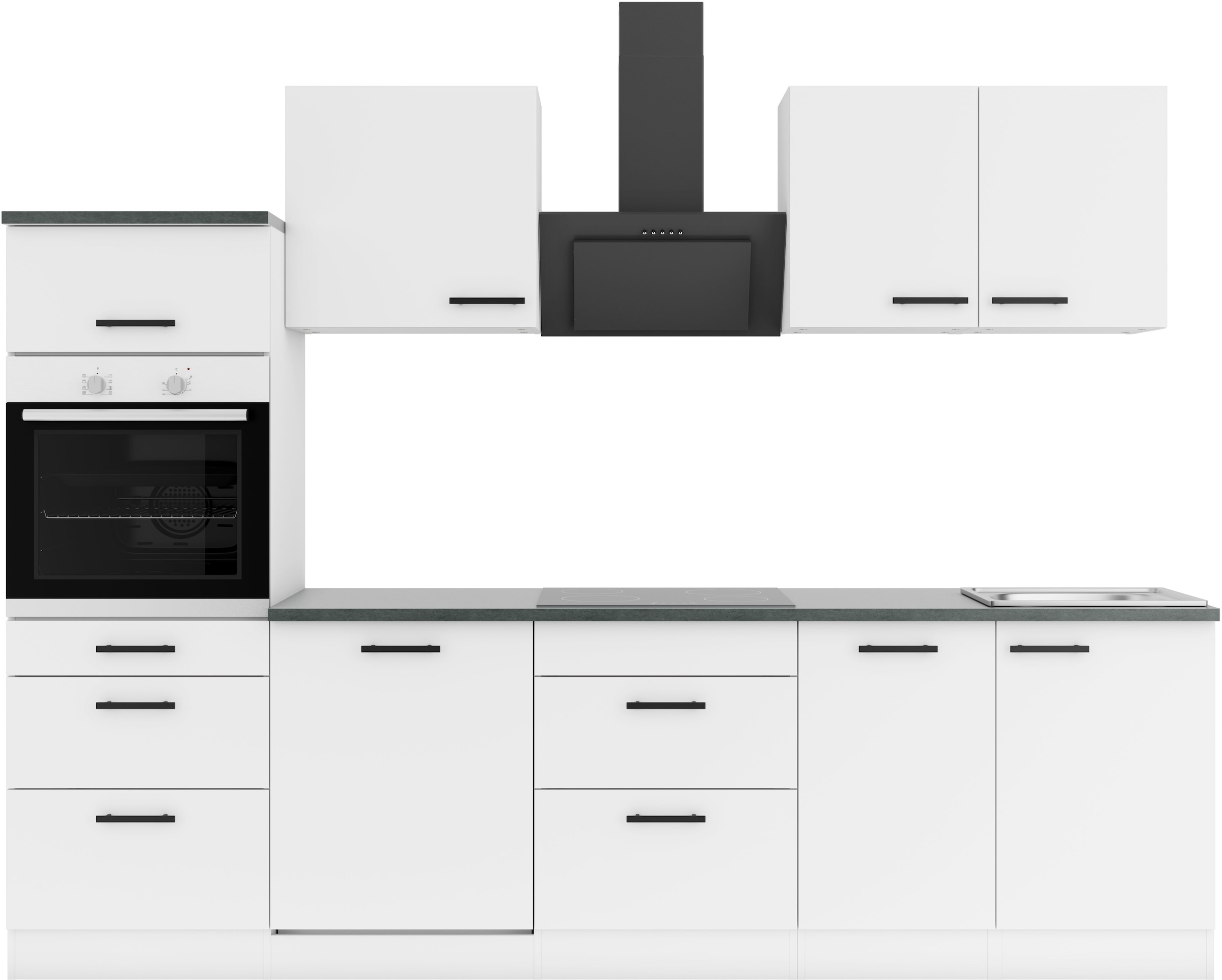 OPTIFIT Küchenzeile »Palma« Breite 270 cm, wahlweise mit E-Geräten, seitenverkehrt stellbar