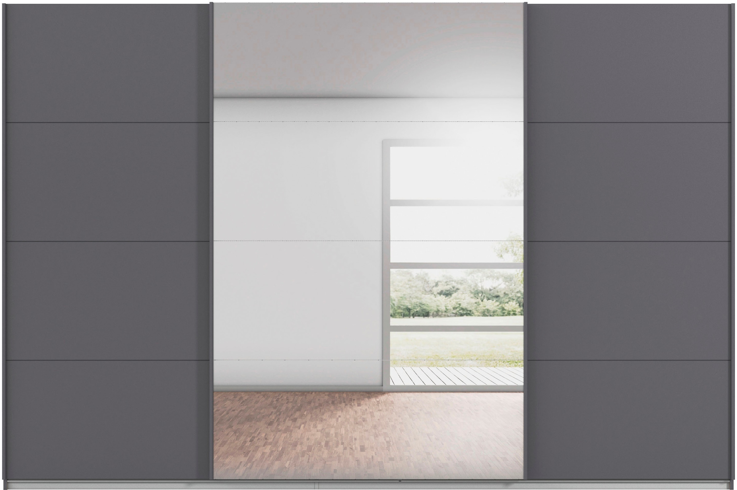 rauch Schwebetürenschrank »Kleiderschrank Schrank OTTO´S CHOICE Garderobe AGORDO«, (in zwei Griff-Farben), Top Innenausstattung, in 4 Breiten und 2 Höhen MADE IN GERMANY
