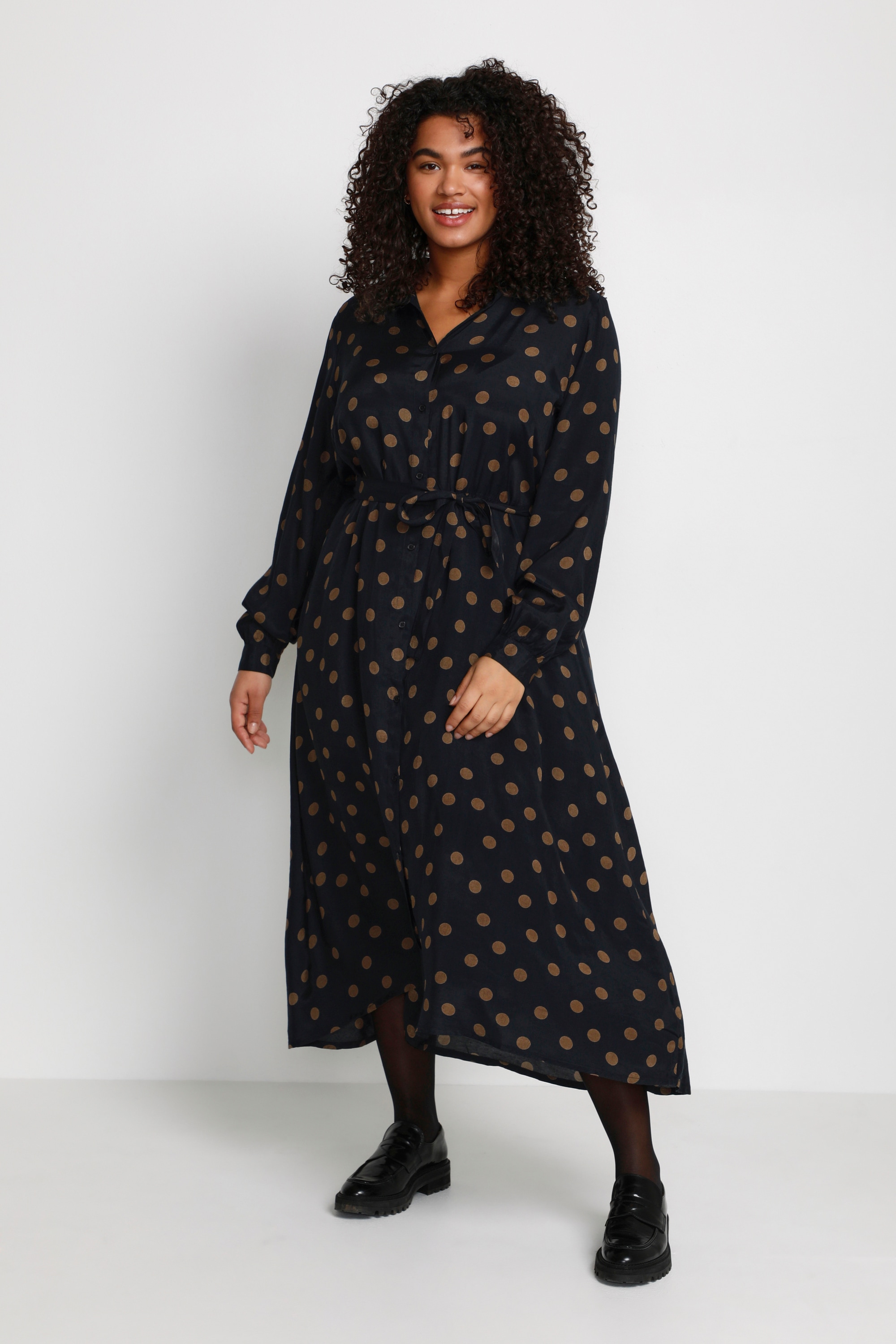 KAFFE Curve Midikleid »Damen Kleid KColivia«