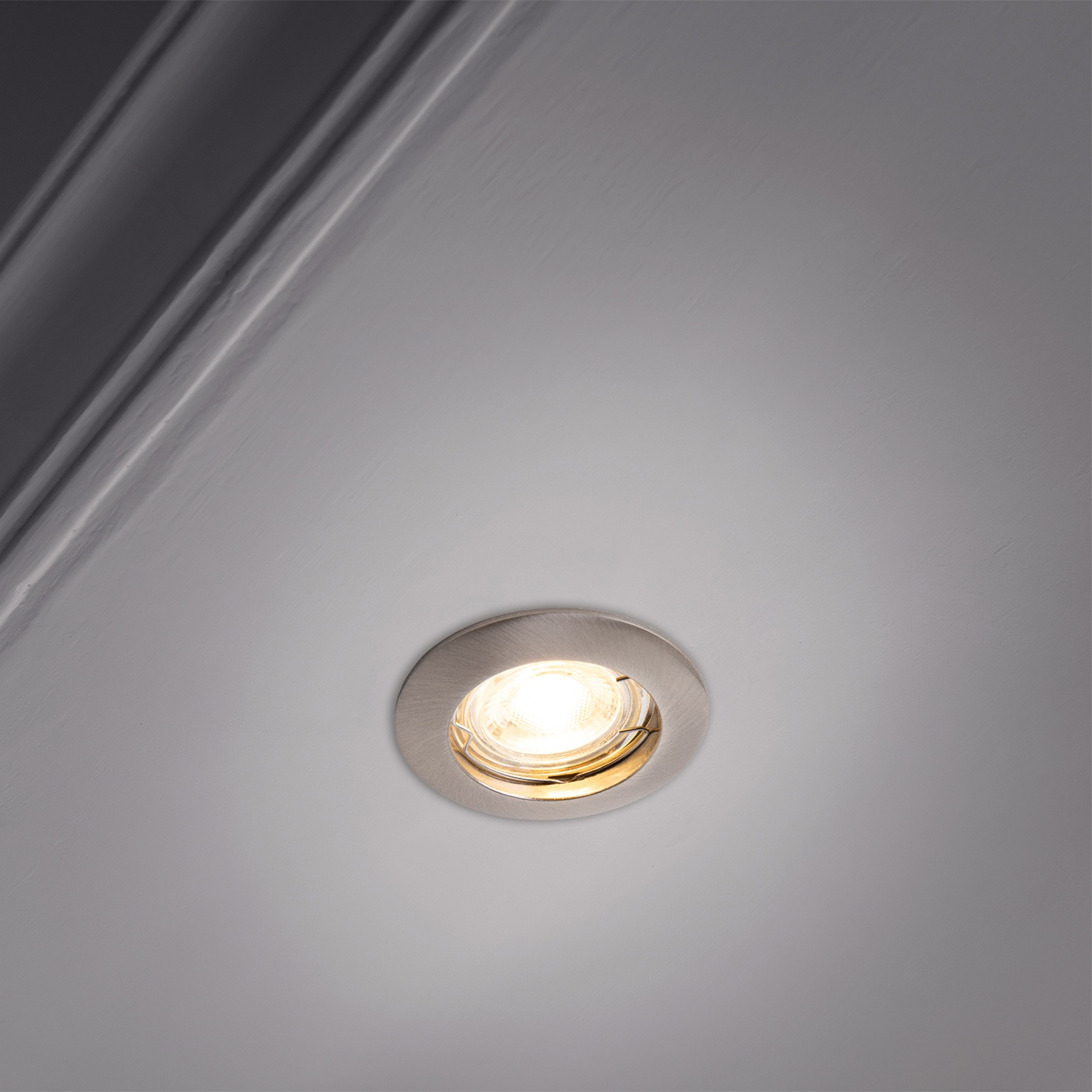 Paco Home Einbauleuchte »Klara«, 1 flammig, Leuchtmittel GU10 | ohne Leuchtmittel, Einbaustrahler Strahler Spotlight Unterbauleuchte Flach 6er Set GU10