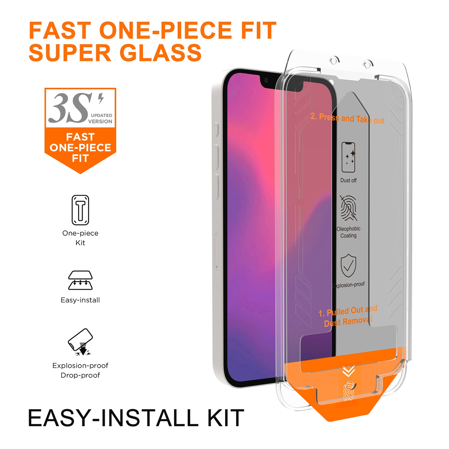 4smarts Displayschutzglas »Second Glass Privacy (10x) Service Kit für Apple iPhone 16e«, für Apple iPhone 16e, Displayschutzfolie, Schutzfolie, Bildschirmschutz, kratz- & stoßfest