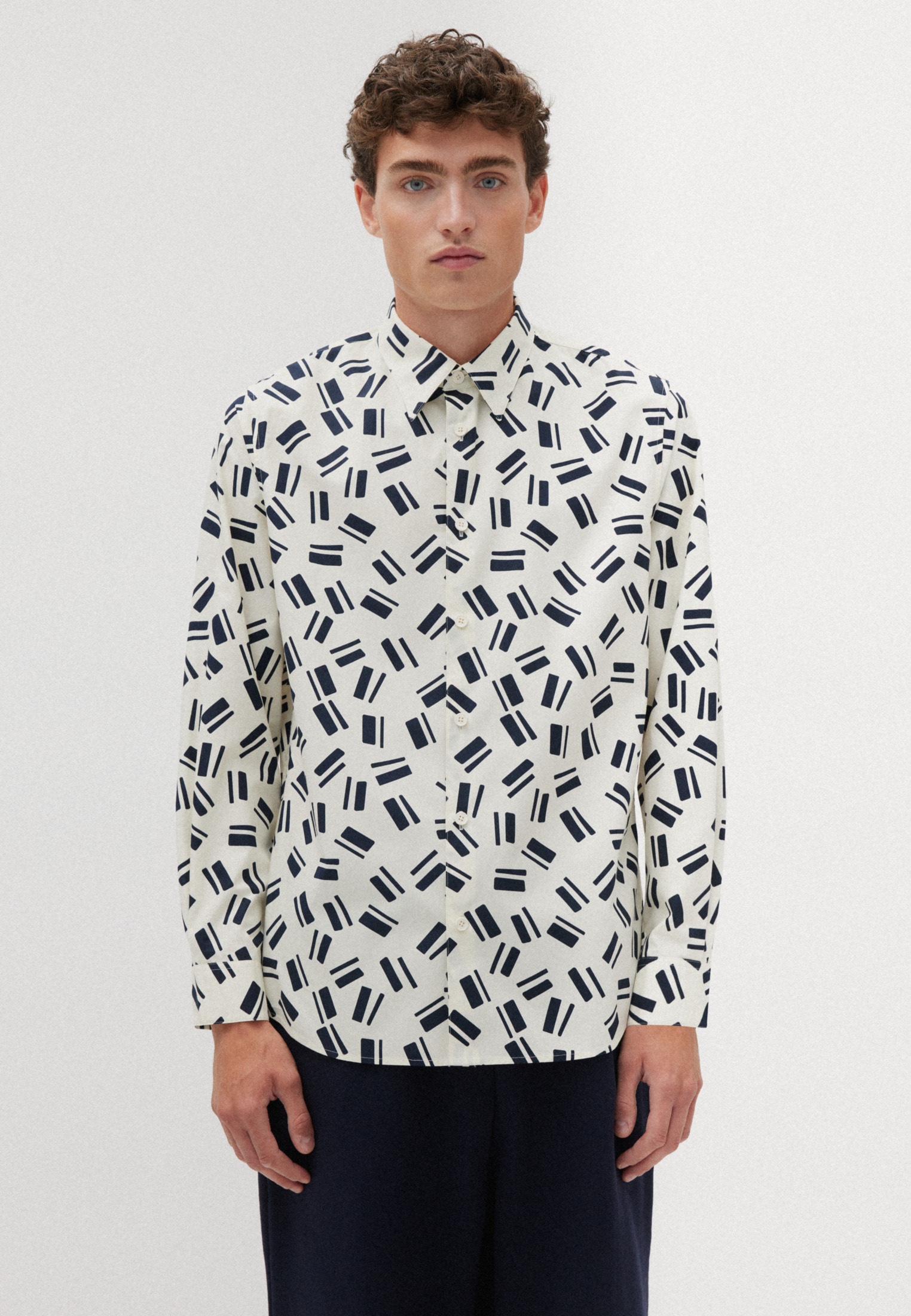 studio seidensticker Businesshemd »Studio« Regular Langarm Kentkragen Druck