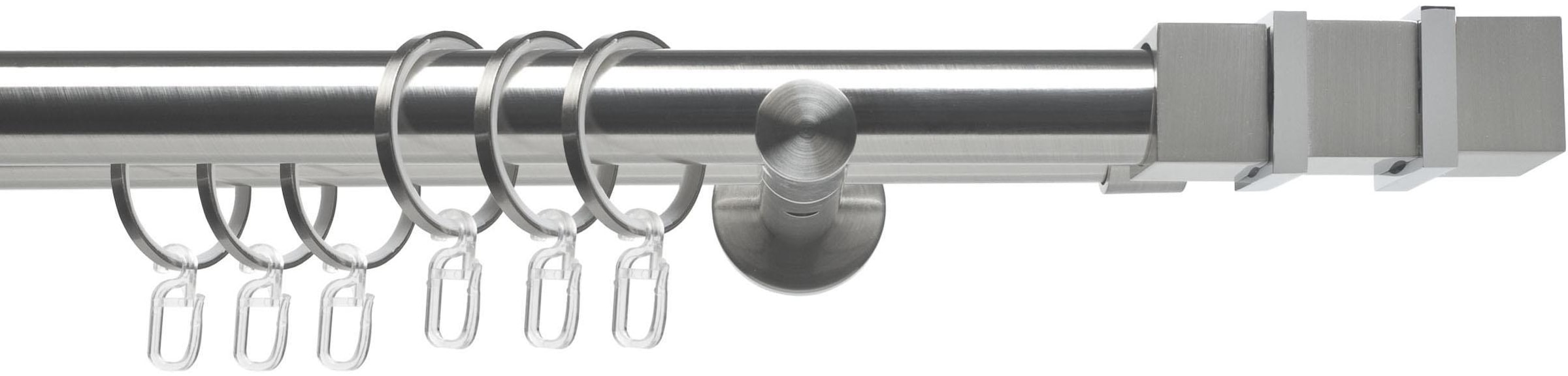Liedeco Gardinenstange »CELQUADE01SG2L«, 2 läufig-läufig, Fixmaß, 2-läufig im Fixmaß Ø 25/20 mm