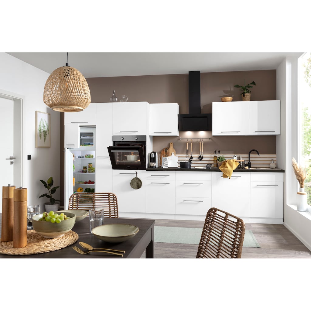 wiho Küchen Küchenzeile »Unna«, mit E-Geräten, Breite 370 cm