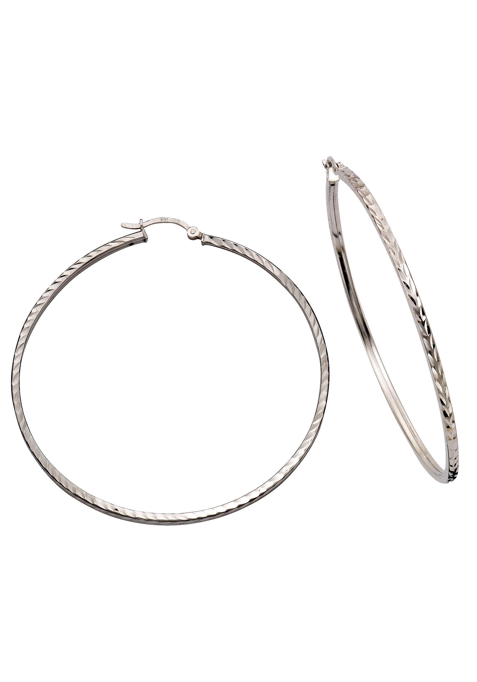 Firetti Paar Creolen »Schmuck Geschenk Silber 925 glänzendes Design diamantiert«