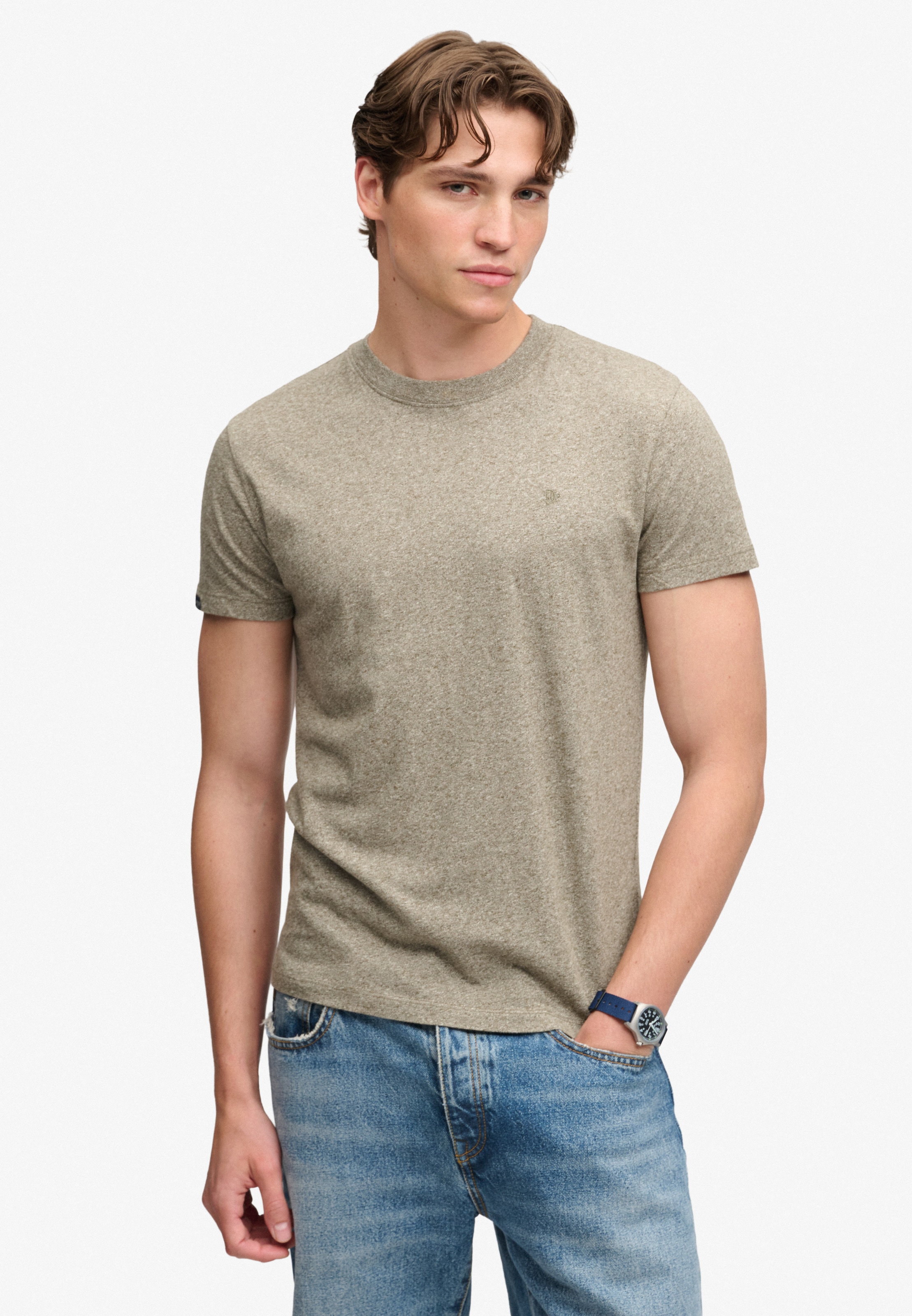 Superdry Rundhalsshirt »ESSENTIAL SDCO LOGO EMB TEE« Baumwolle, regular fit
