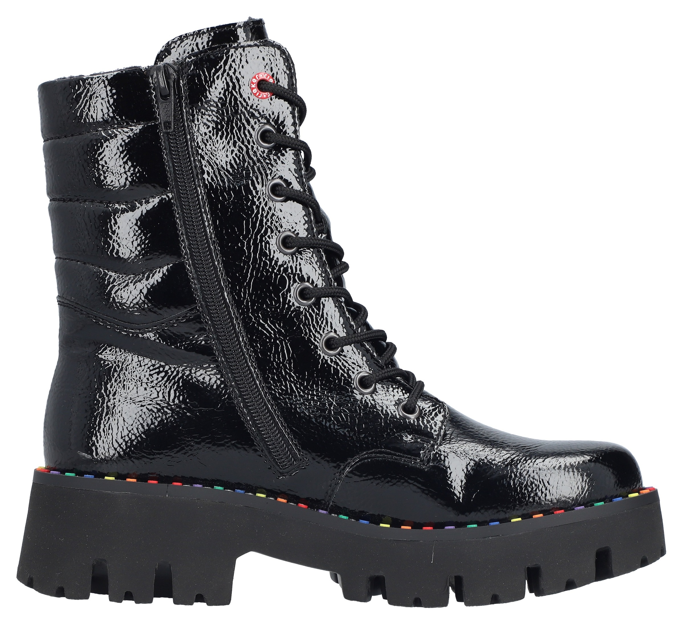 Rieker Winterstiefelette  Plateauboots, Winterboots, Lackstiefelette mit Innen-Reißverschluss