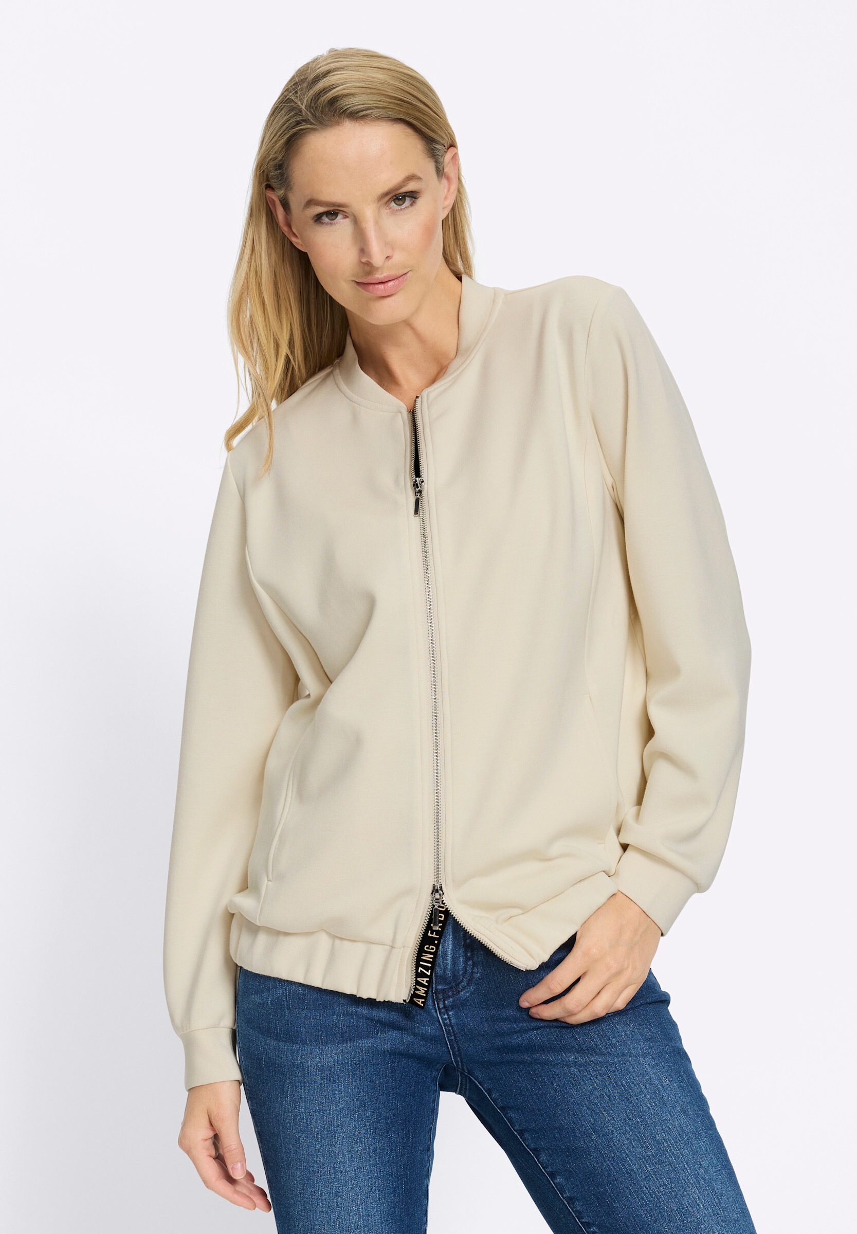 heine Shirtjacke »Jersey-Jacke Shirtjacke mit 2-Wege-Reißverschluss«