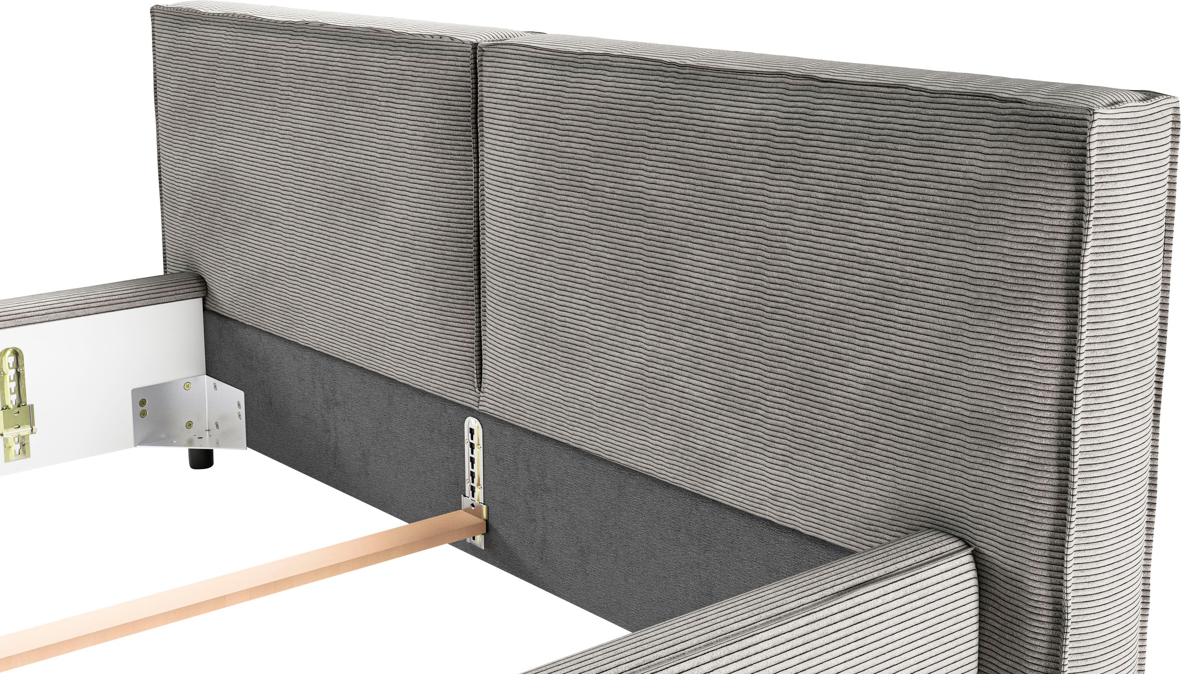 Home affaire Polsterbett »Adrina mit Biesenoptik, Feincord und Luxus-Microfaser« bis 280kg, auch in Überlänge 220 cm, 4 Breiten bis 200cm