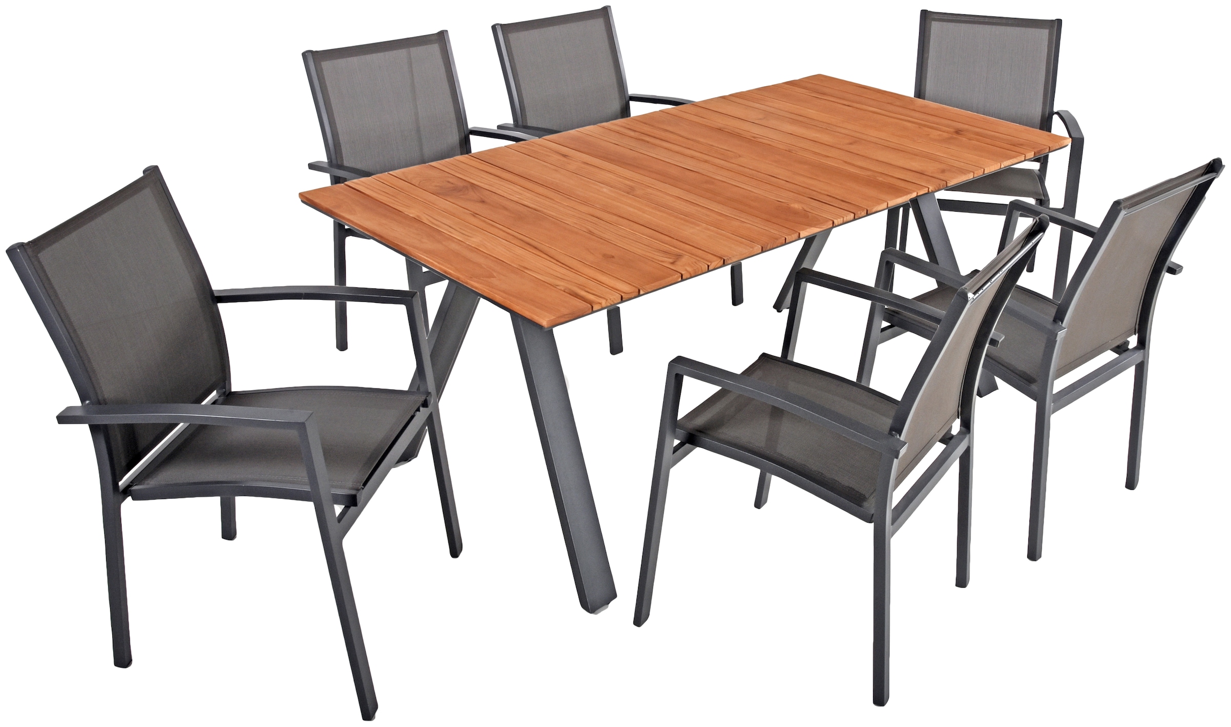 Garden Pleasure Garten-Essgruppe »DAVINA«, (7 tlg.), aus hochwertigem Teakholz