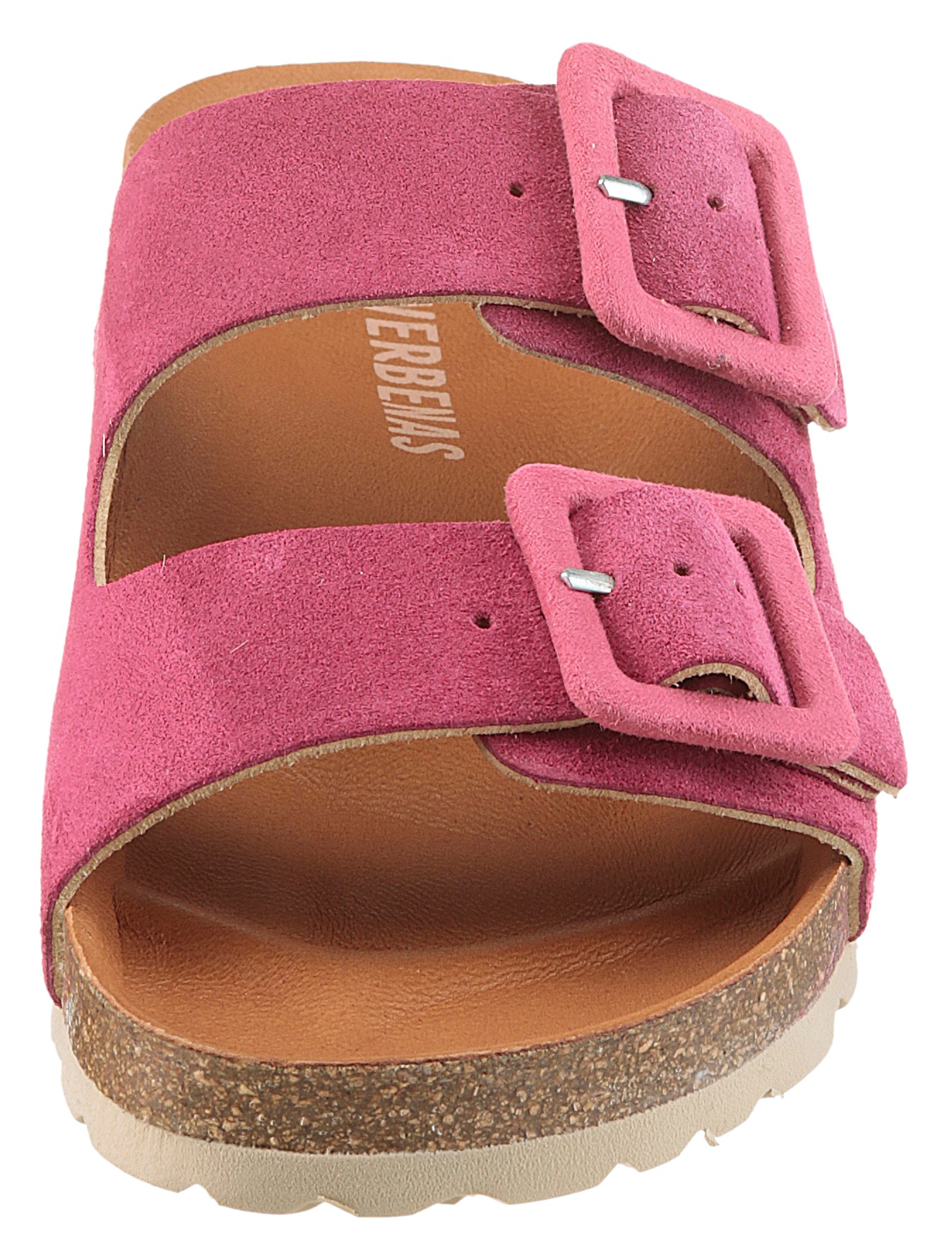VERBENAS Pantolette »Randell Velour«, Sommerschuh, Schlappen, Hausschuh, Urlaubschuh mit Softfußbett