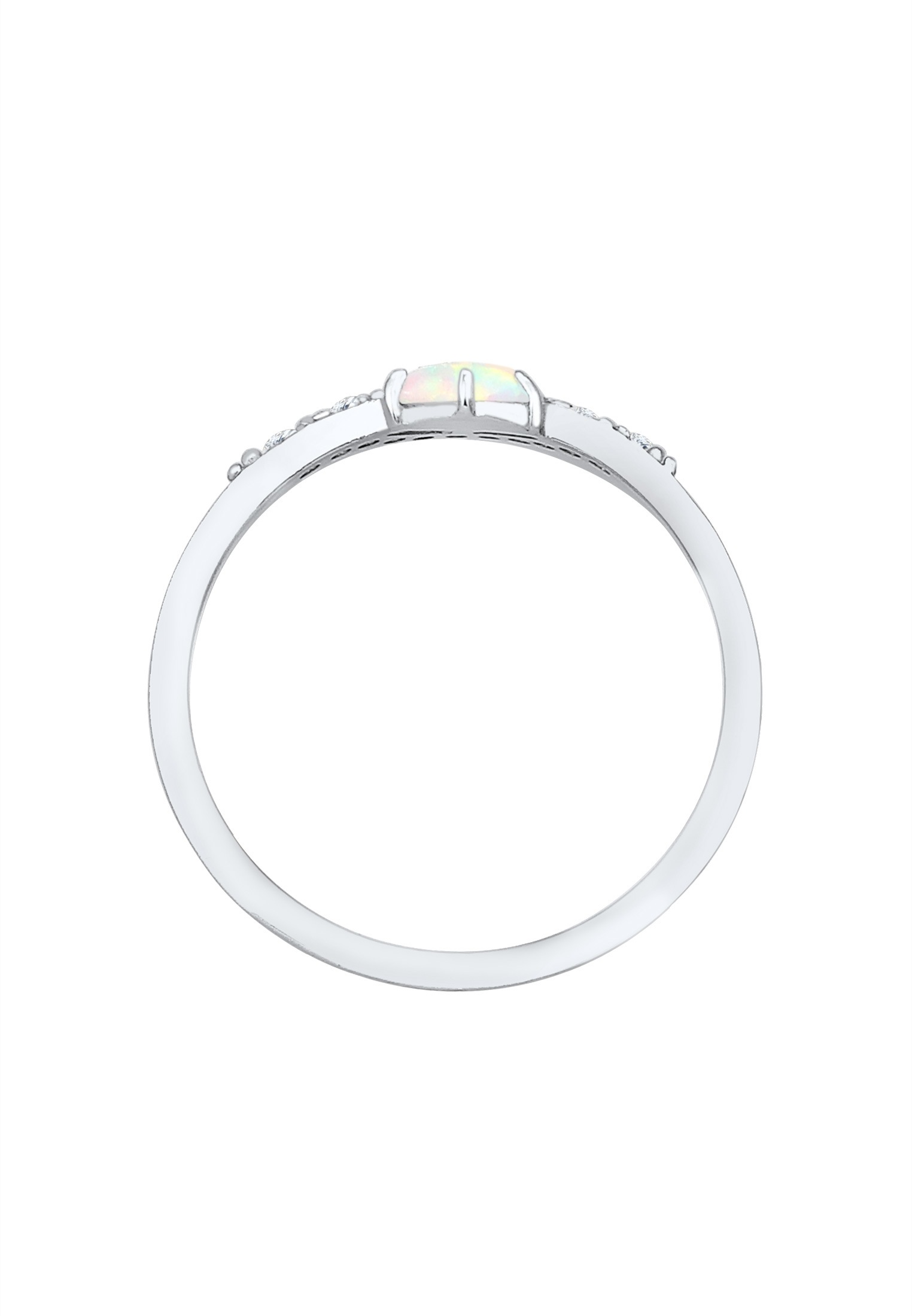 Elli Verlobungsring »Ring Elli Ring Vintage Design Zirkonia Marquise Opal 925er Silber«