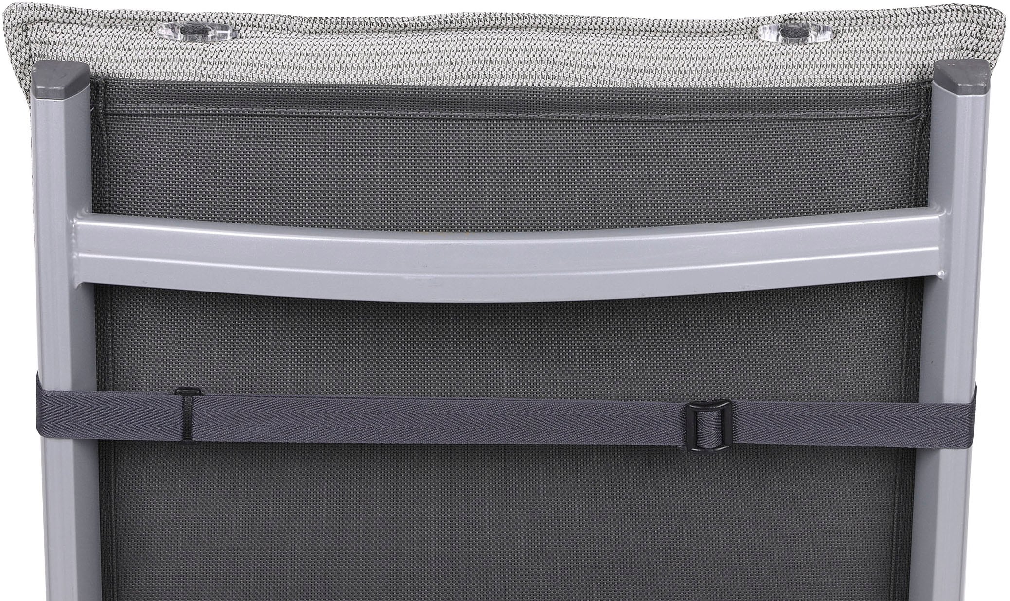 KONIFERA Hochlehnerauflage Struktur uni grau - Maße BxLxH ca.: 50 cm x 120 cm x 7 cm