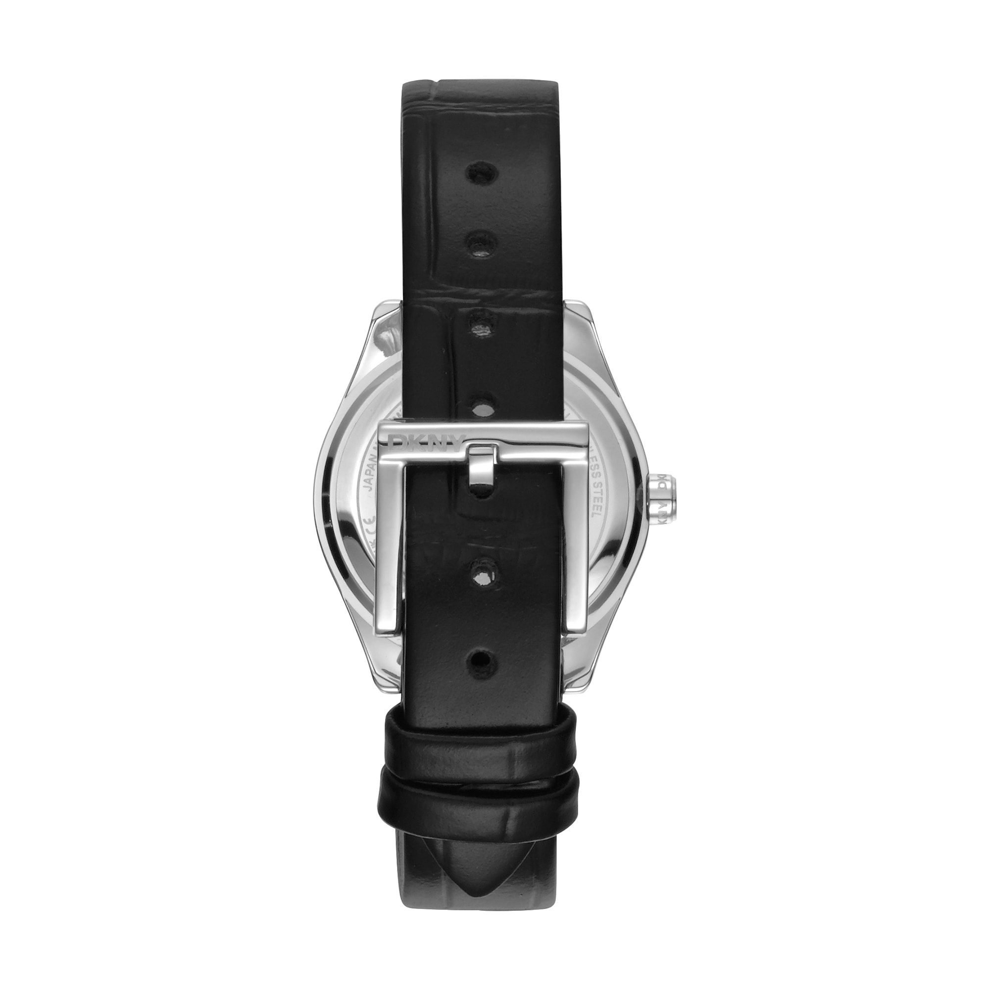 DKNY Quarzuhr »Chambers Glitz« Armbanduhr, Damenuhr, Lederarmband, analog