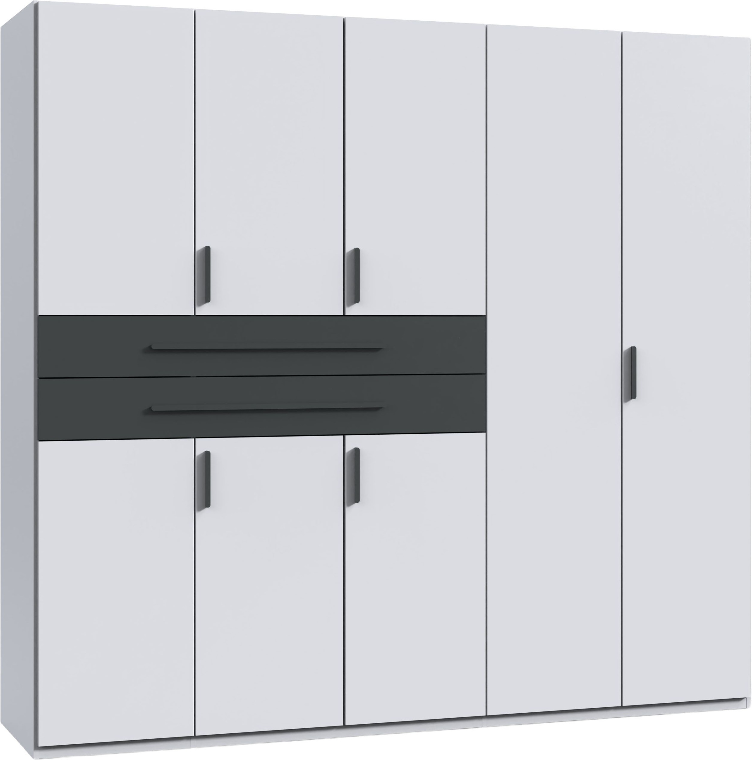 Wimex "Digit Kleiderschrank wahlweise mit oder ohne Spiegel" Schlafzimmer Schrank Bestseller im modernem Design, erhältlich in den Breiten 225cm oder 270cm (mit 8 oder 10 Türen)