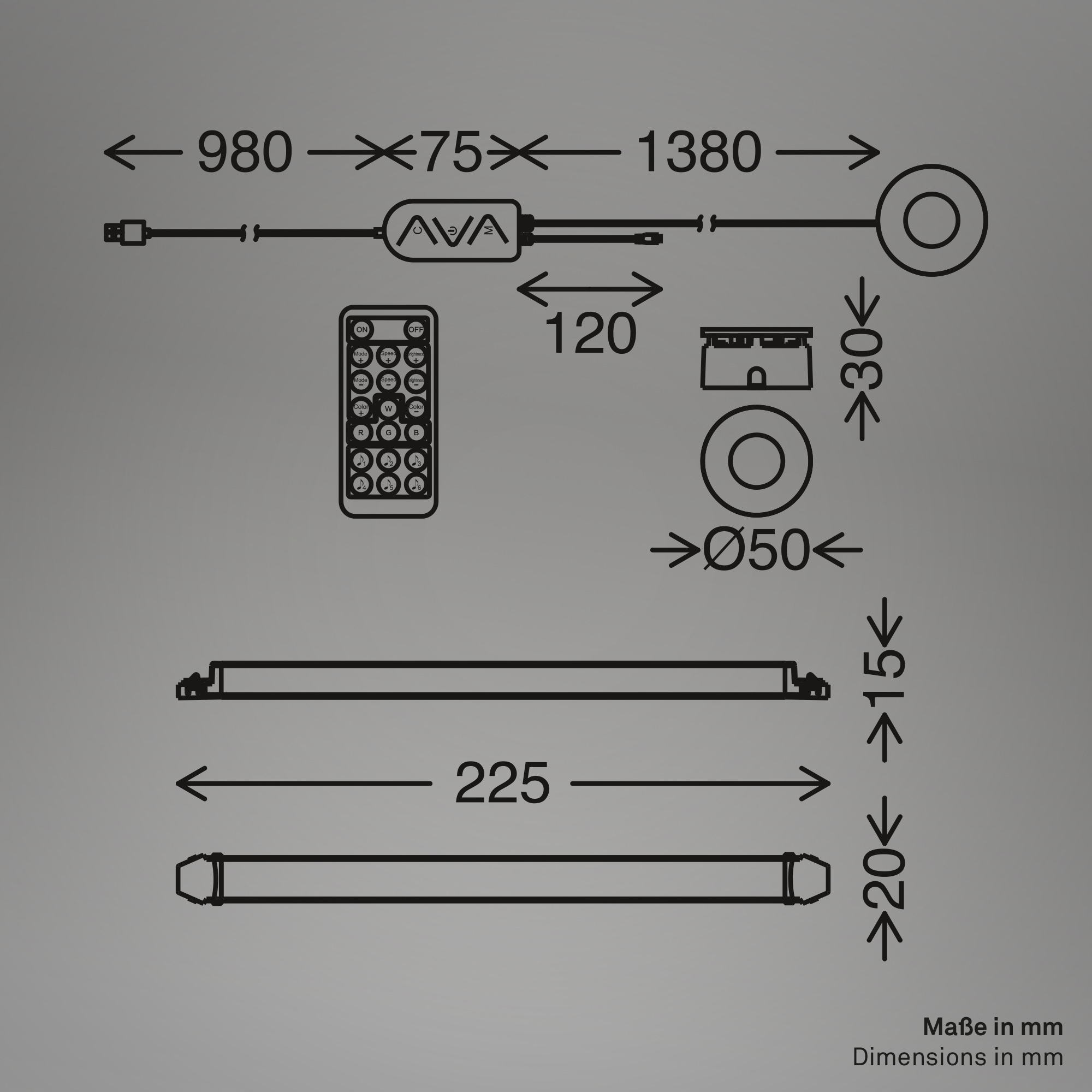 Briloner Leuchten LED Wandleuchte »FLOW 3949016«