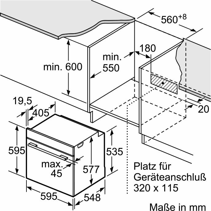 BOSCH Pyrolyse Backofen »HBG675BB1«, Serie 8, mit Teleskopauszug nachrüstbar, Pyrolyse-Selbstreinigung, mit AutoPilot