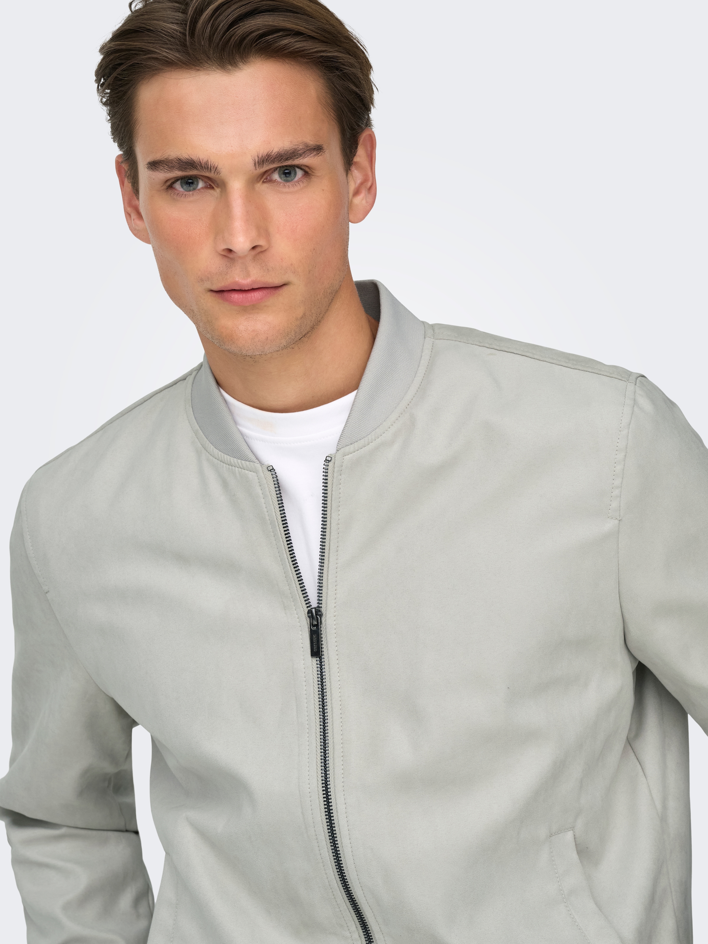 ONLY & SONS Bomberjacke »ONSLUCAS FAKE SUEDE BOMBER OTW« Polyester, regular fit