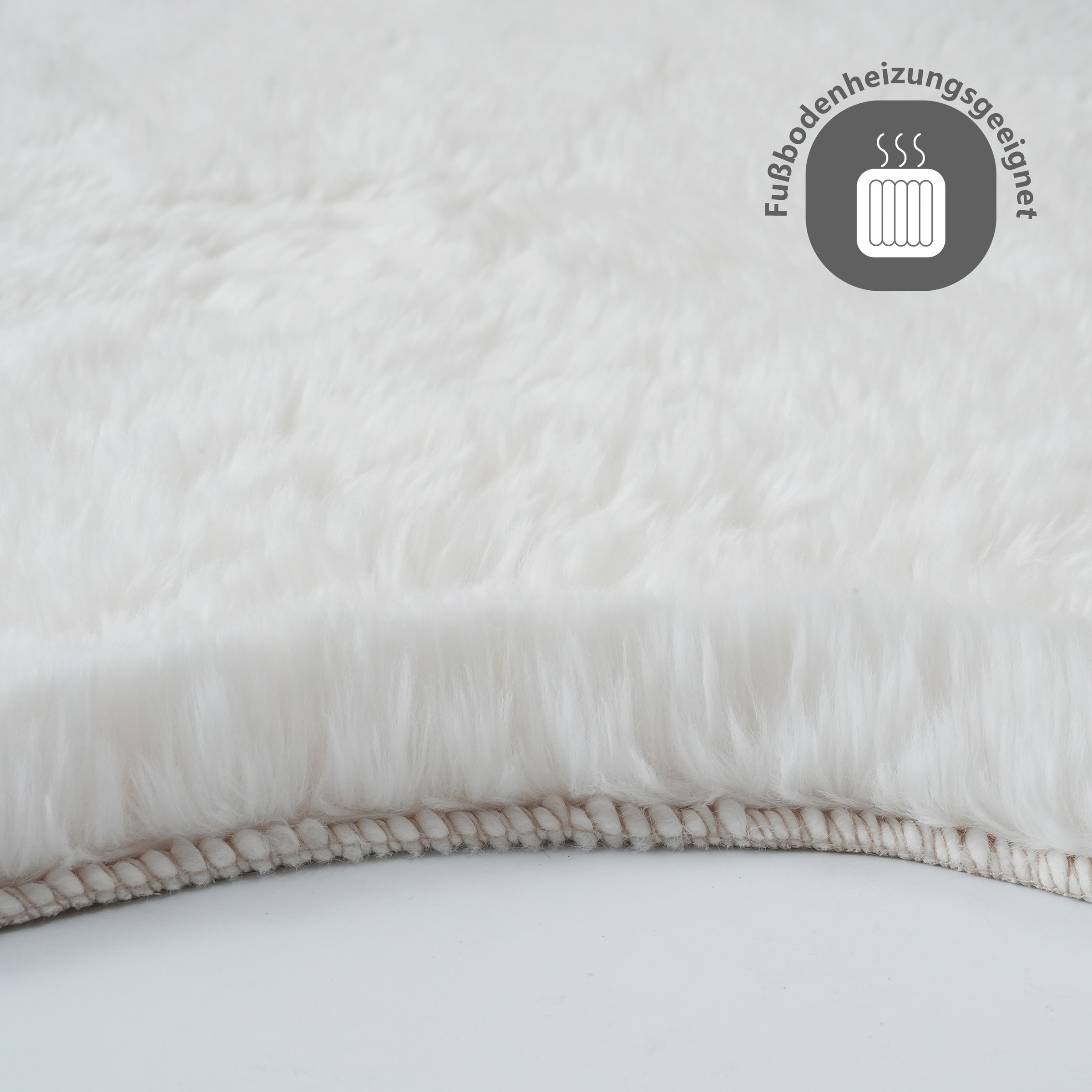 OTTO home Hochflor-Teppich »Mollin, Fellform, leichter Glanz« rechteckig 30 mm Höhe Kunstfell, Fellimitat, waschbar, flauschig, weich, Wohnzimmer