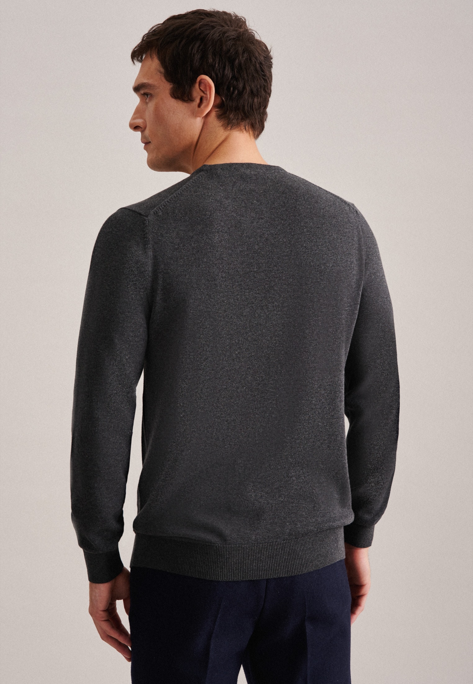 seidensticker Strickpullover »Schwarze Rose«, Langarm Rundhals Uni