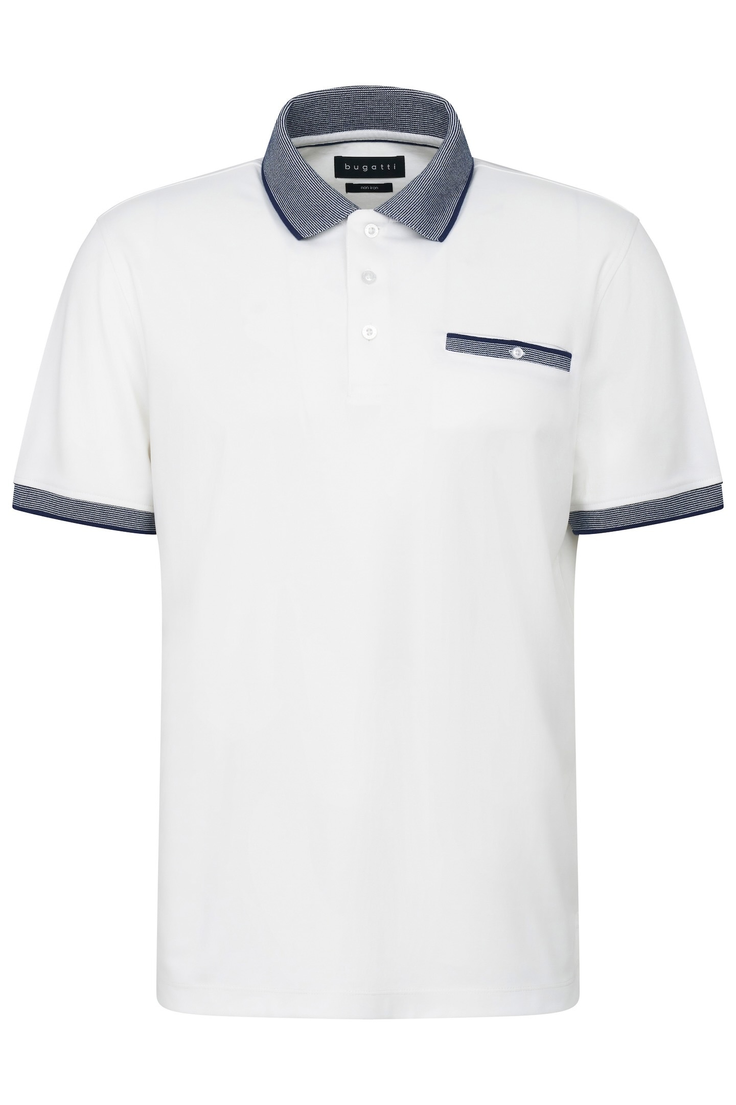 bugatti Poloshirt, mit dezenten Kontraststreifen