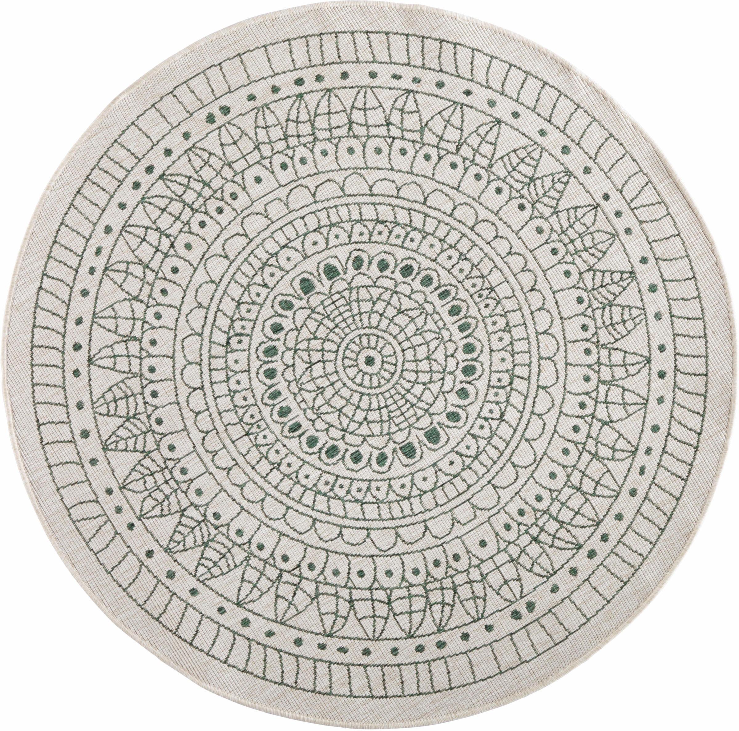 HANSE Home Teppich »Porto Wendeteppich« rund 5 mm Höhe In-& Outdoor, Wetterfest, Balkon, Garten, Wohnzimmer, Wasserfest