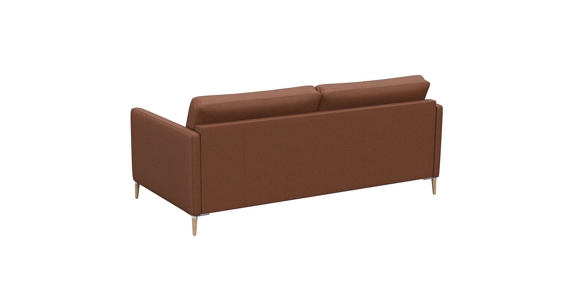FLEXLUX 2-Sitzer »Fiore Designsofa, bequem und komfortabel durch hochwertigen Sitzaufbau«, breite Armlehnen, Kaltschaum, Füße Alu+ Eiche
