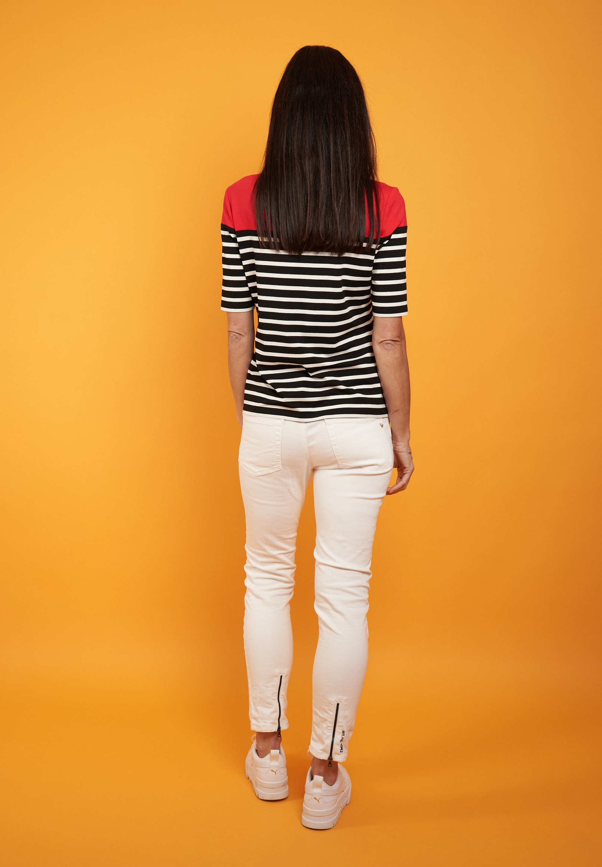 Seidel Moden T-Shirt, mit Colorblocking und Streifenmuster, MADE IN GERMANY