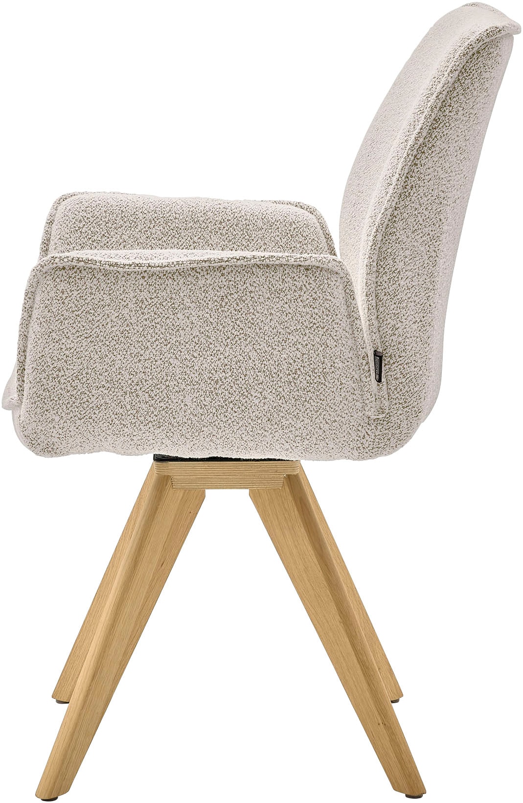 Musterring Esszimmerstuhl »Tiama«, Bouclé, Stativgestell Eiche massiv, 180° drehbar, Stoff Cord oder Bouclé