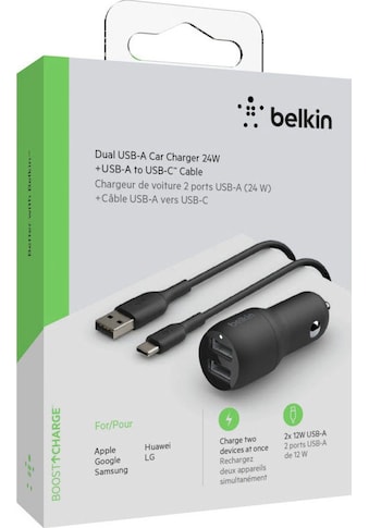 USB-Ladegerät »Dual USB-A Kfz-Ladegerät incl. USB-C Kabel 1m 24W«