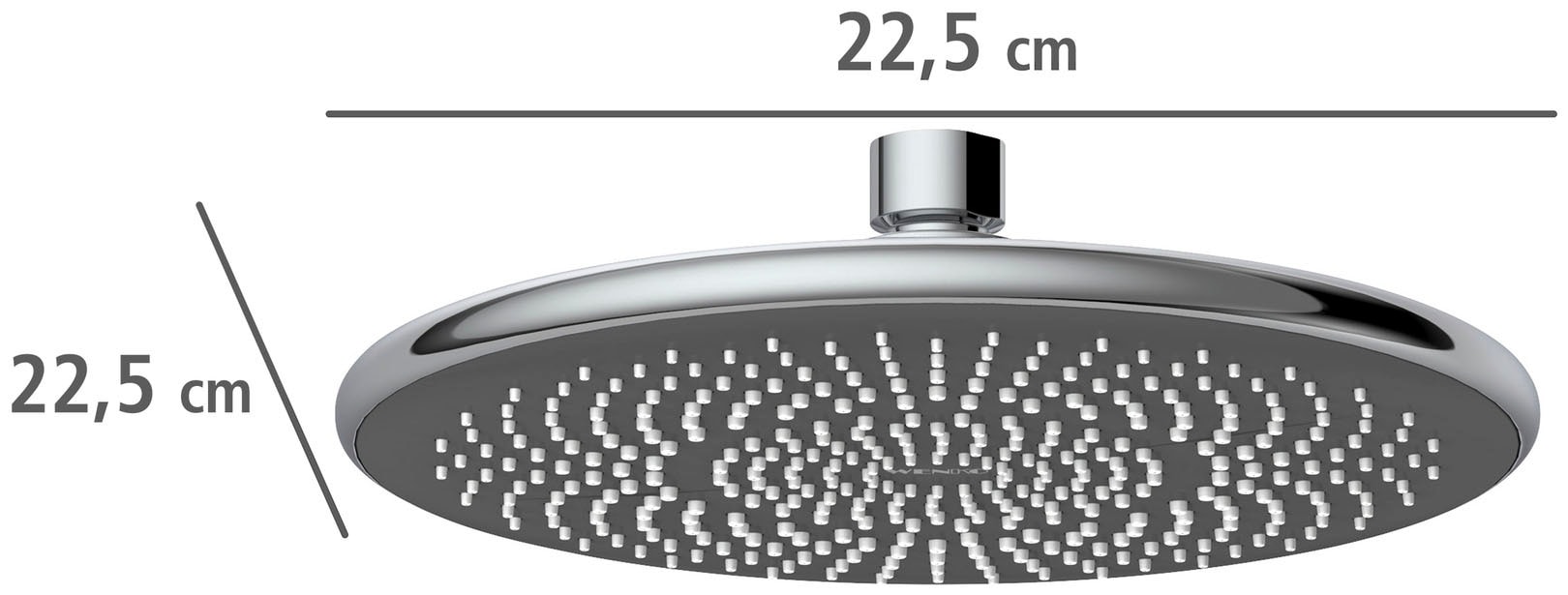 WENKO Regenduschkopf »Watersaving«, (1 tlg.), Ø 22,5 cm