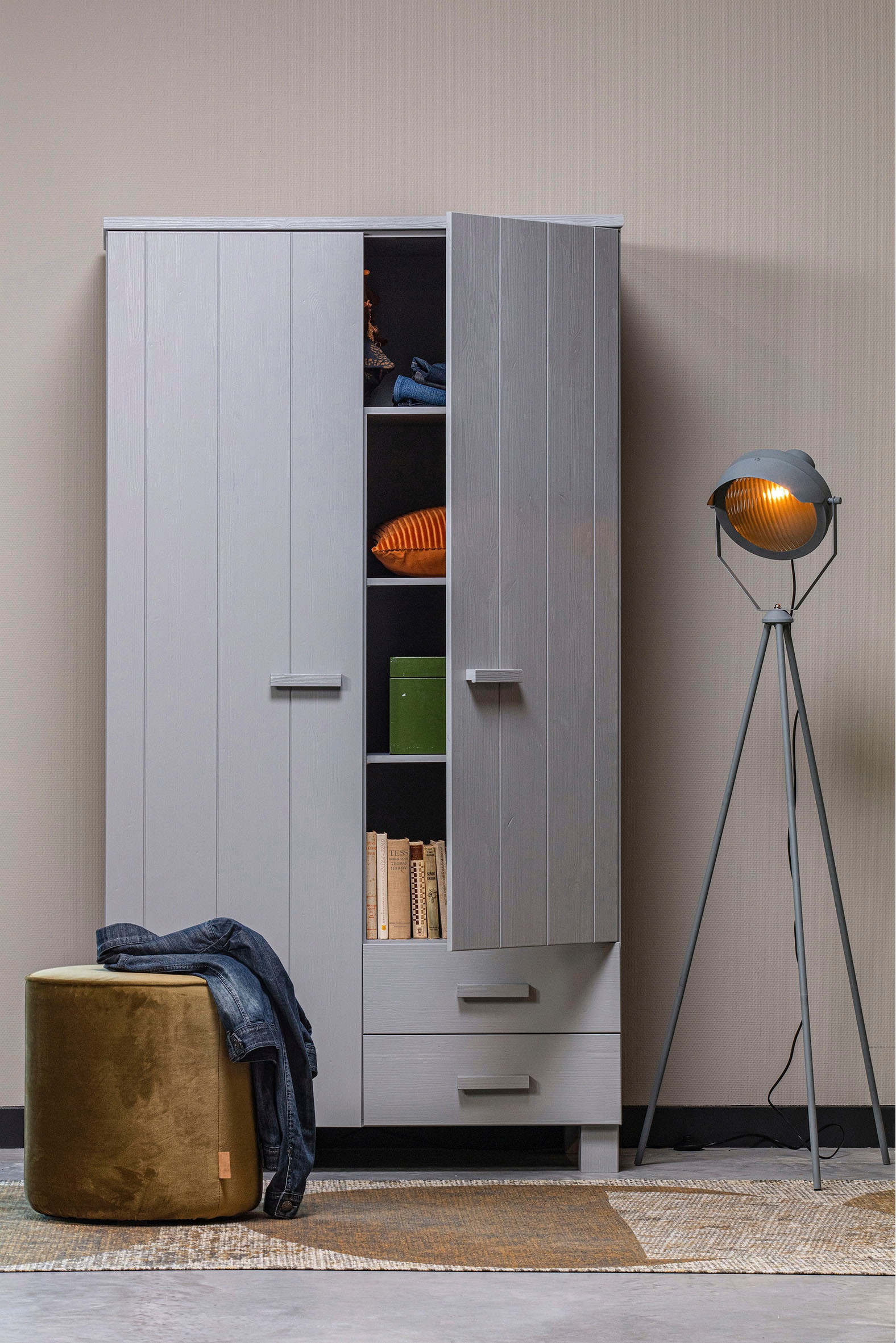 WOOOD Garderobenschrank »Dennis«, mit Kleiderstange, viel Stauraum, B 111 cm x H 202 cm