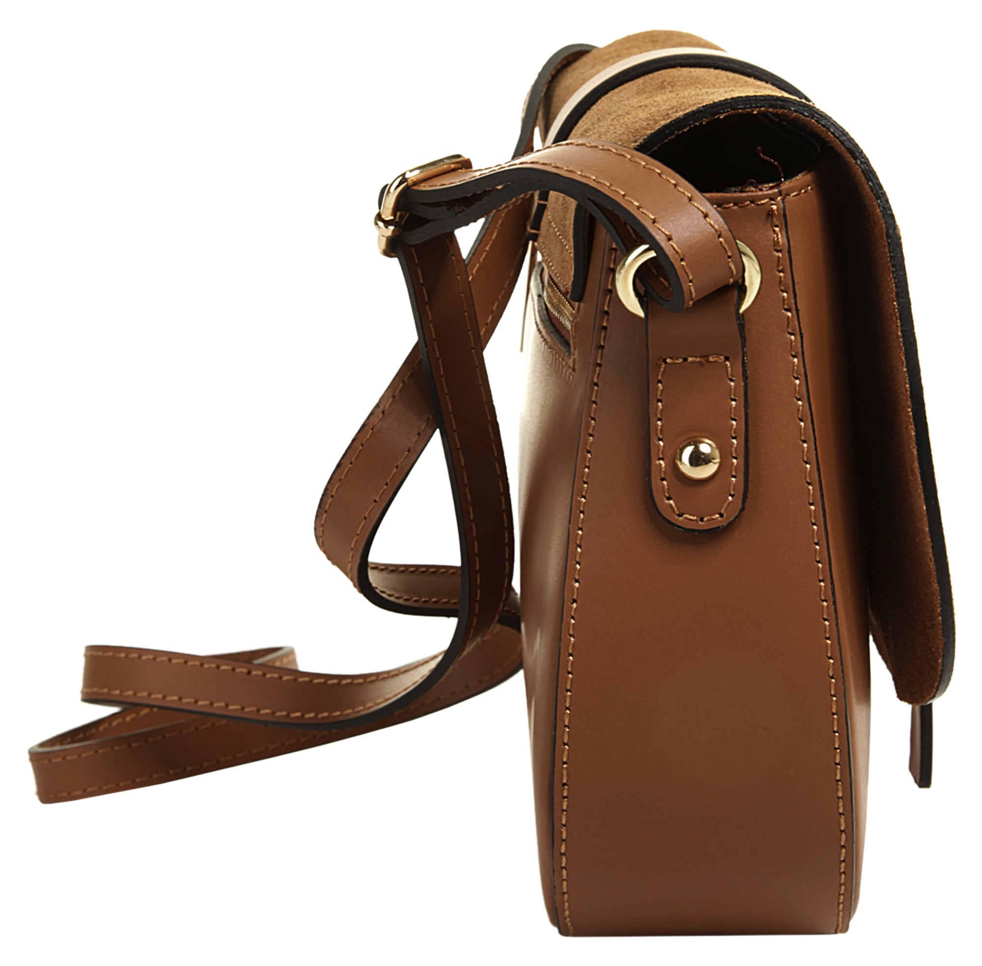 Cluty Umhängetasche, echt Leder, Made in Italy