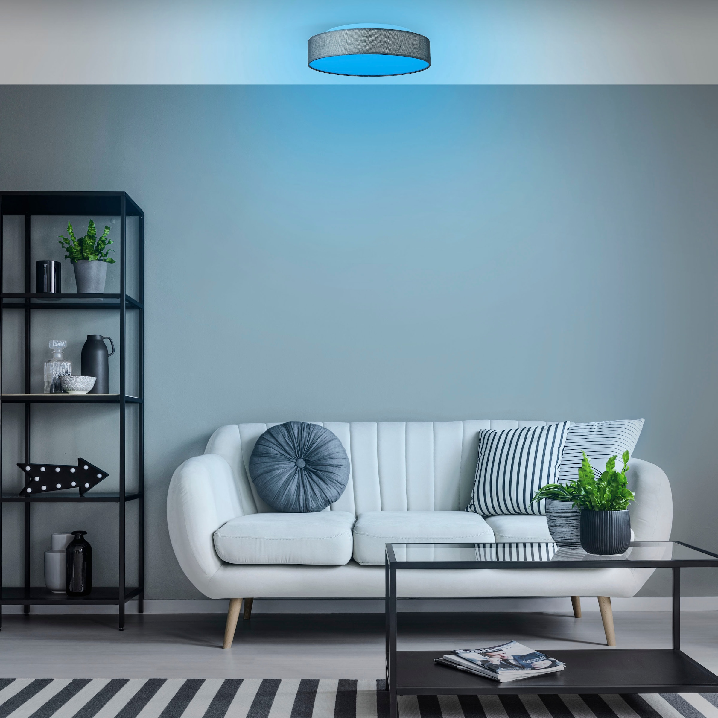 Brilliant Deckenleuchte | Smart XXL mit flammig-flammig, - - Ø Home online LED Jahren mit Garantie »Penley«, 3 RGB Textilschirm dimmbar 47cm kaufen Farbwechsel 1 